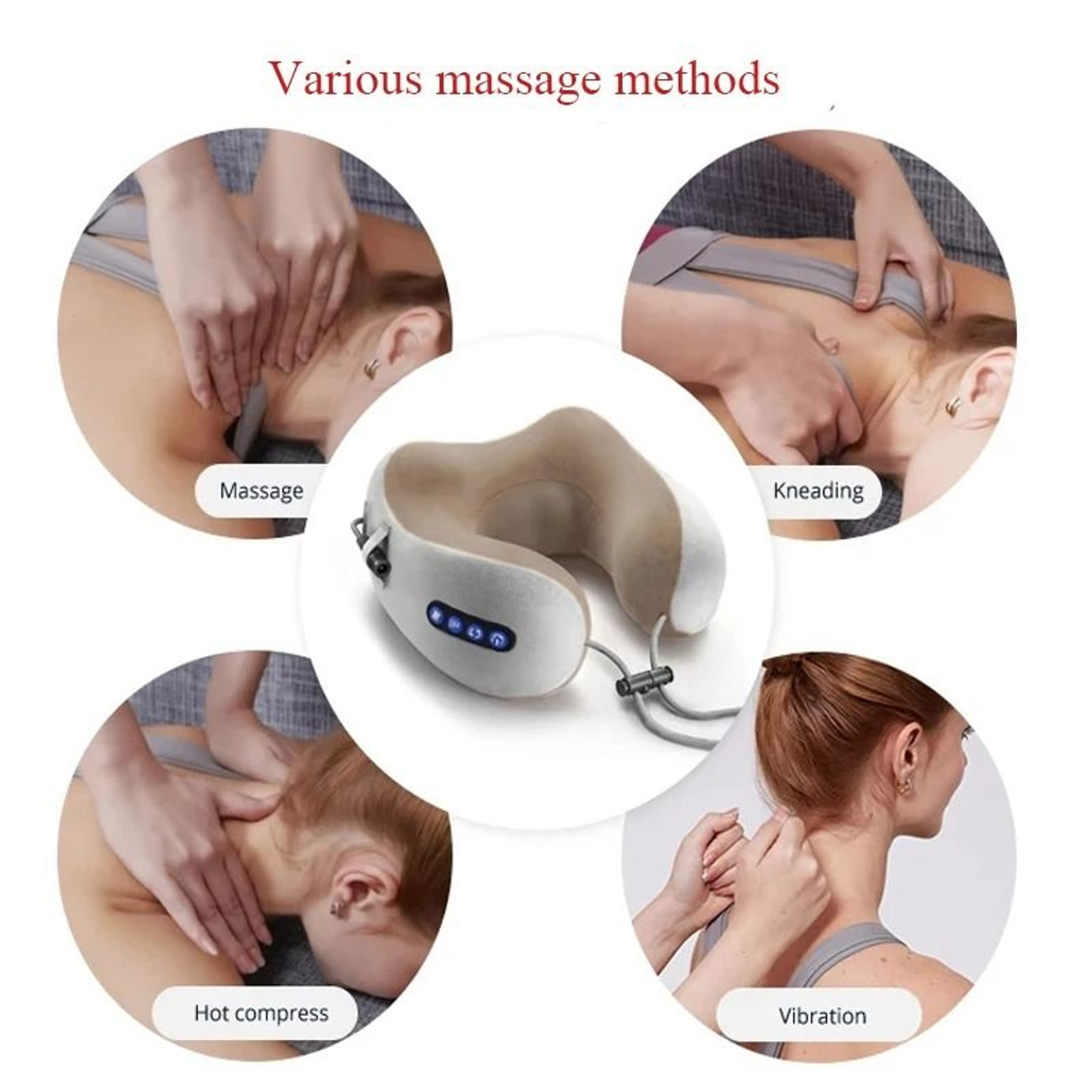 Portable U Shaped Electric Neck Massager Pillow For Neck Shoulder And Cervical Relaxation 3