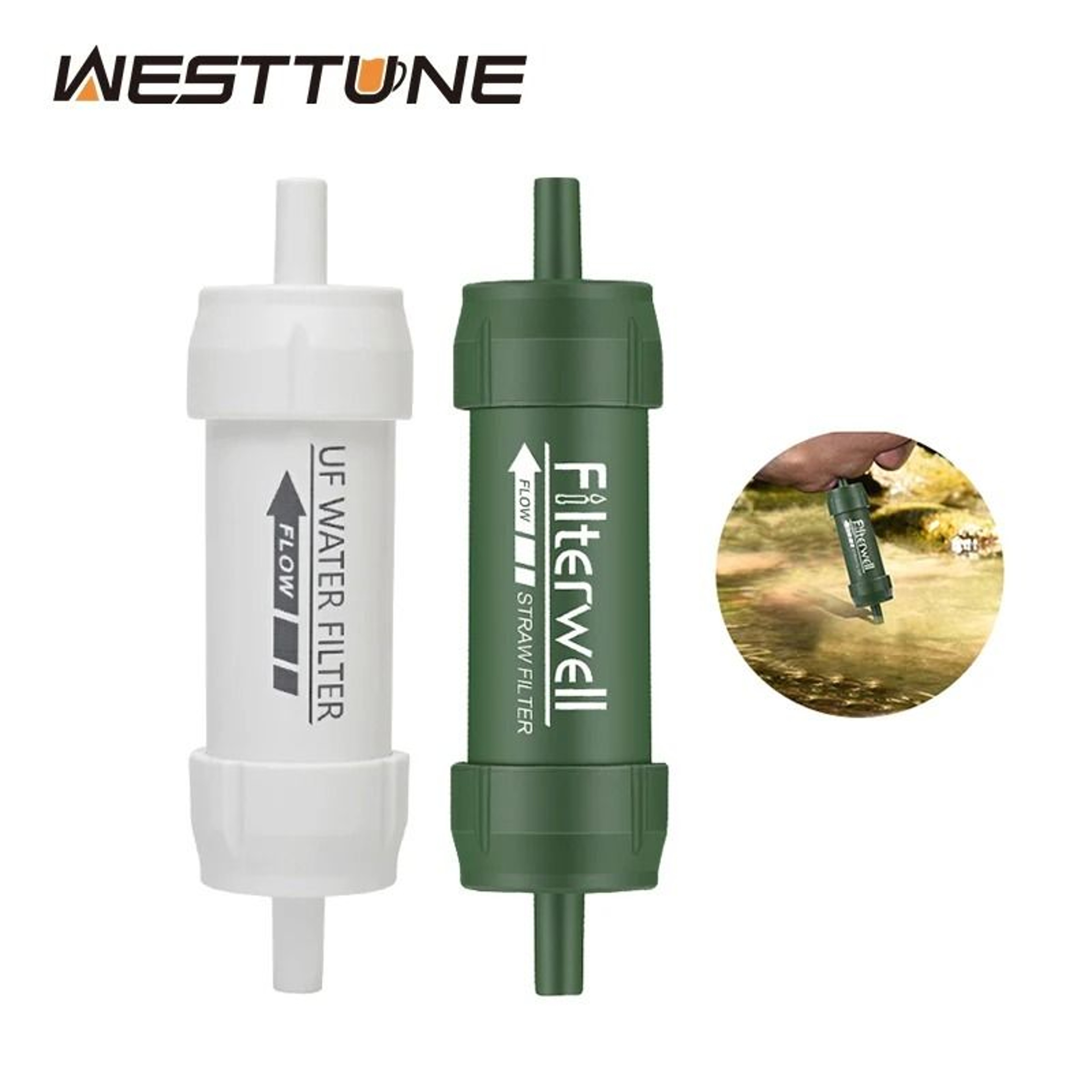 Portable Outdoor Mini Water Filter Straw For Survival And Emergency Purification 0