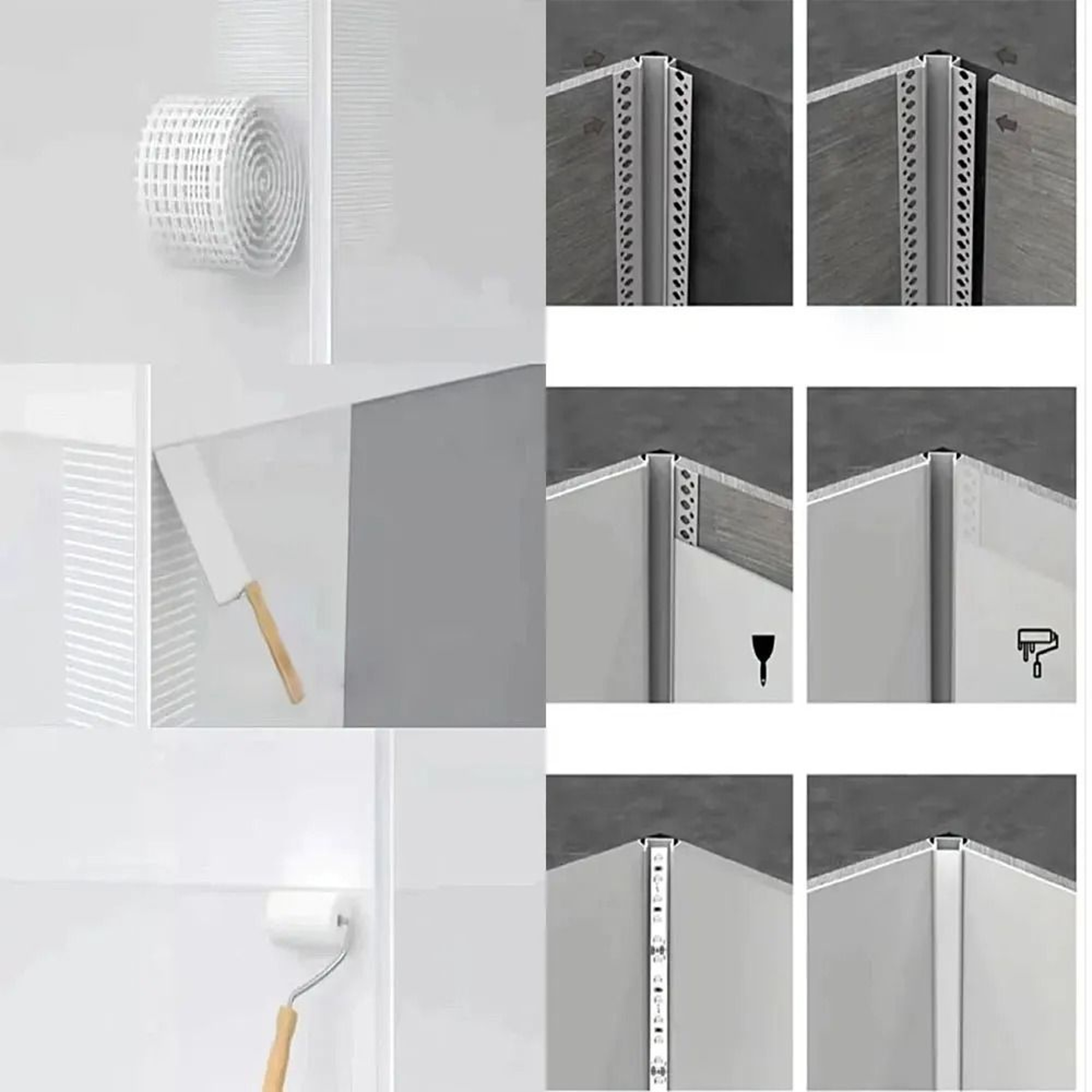 Aluminum LED Strip Light Profile 50x22mm Recessed Mount Channel For Ceiling And Wall Decoration 5