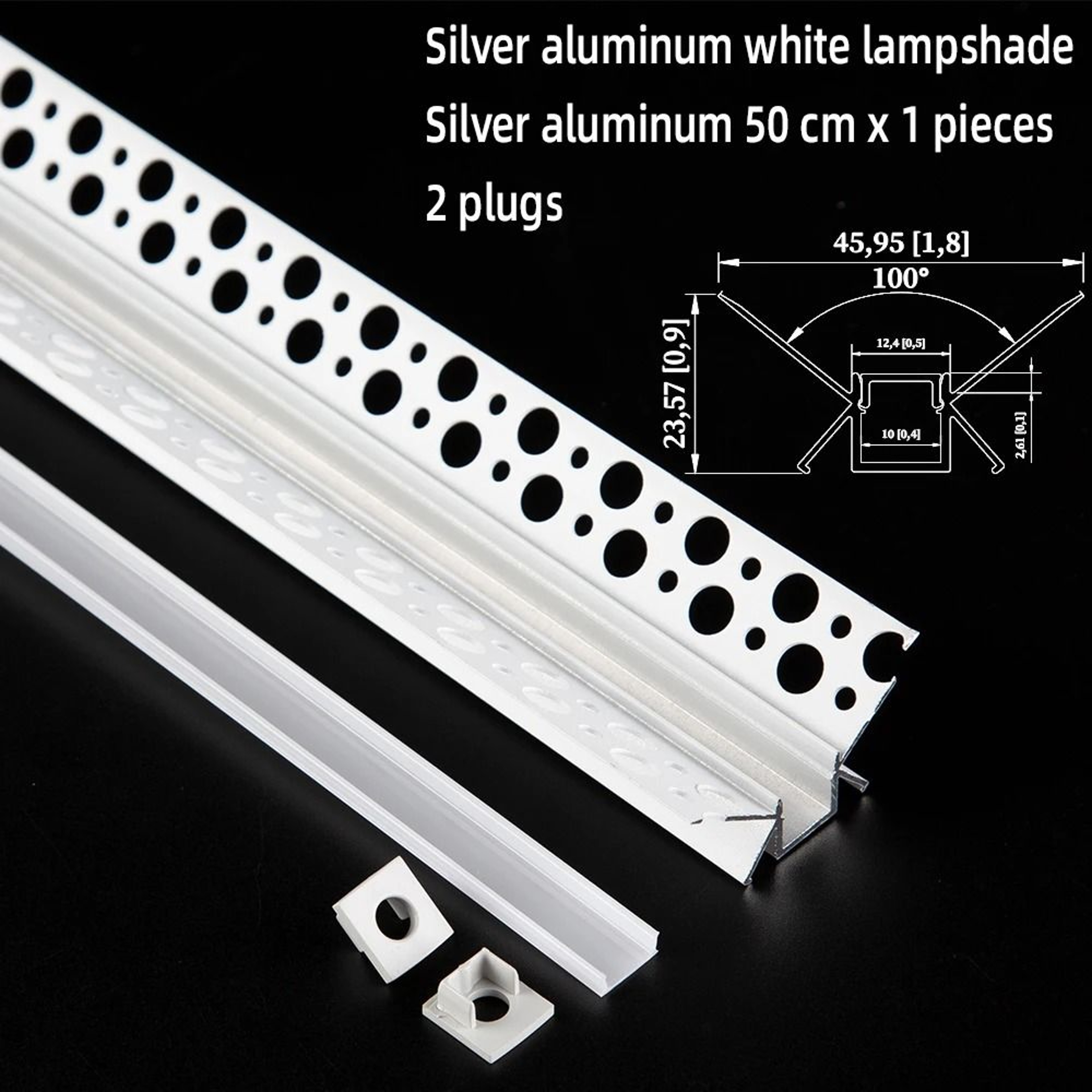 Aluminum LED Strip Light Profile 50x22mm Recessed Mount Channel For Ceiling And Wall Decoration 8
