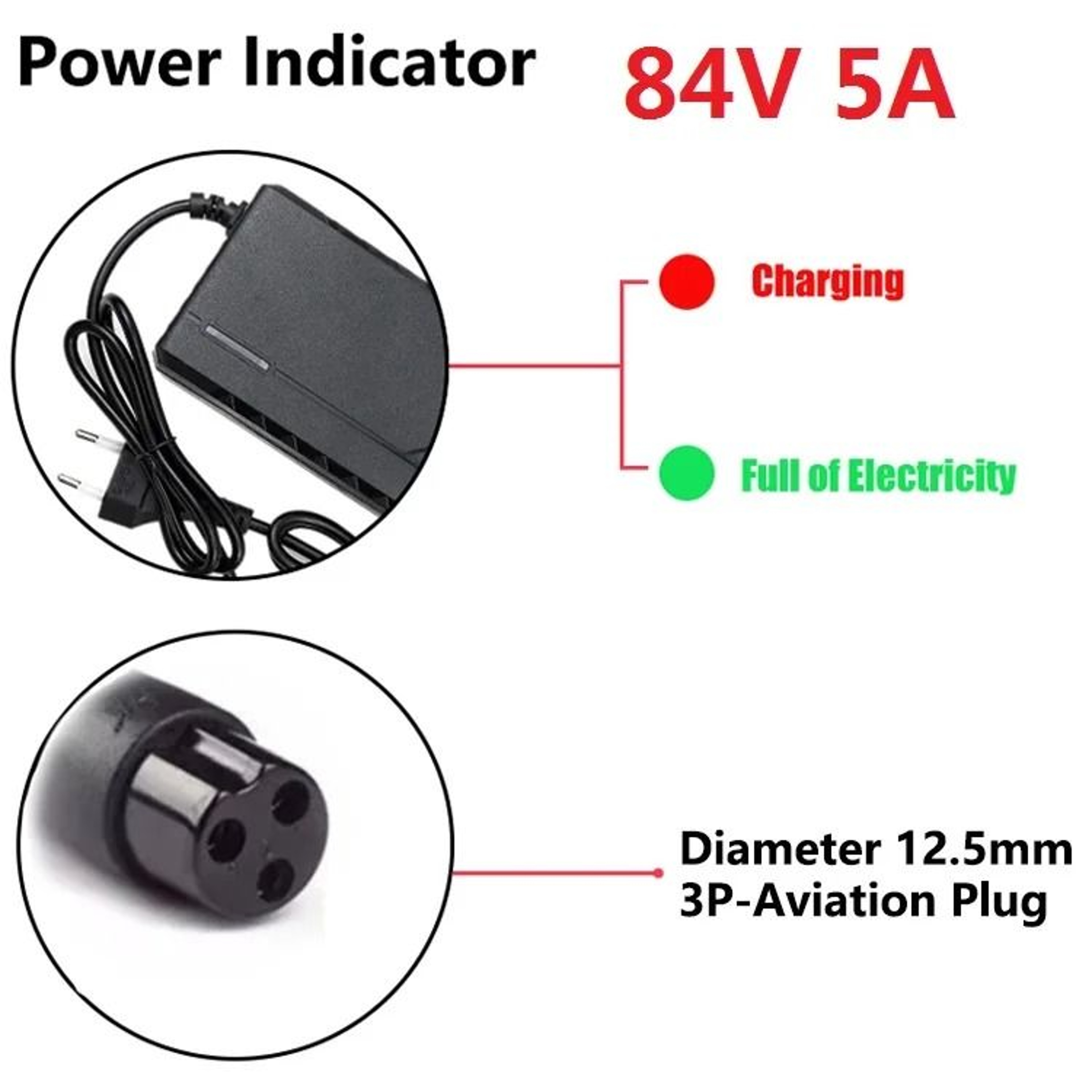 72 V 5 A LithiumIon Battery Pack Charger 84 V Output For 20 S Battery Packs 8