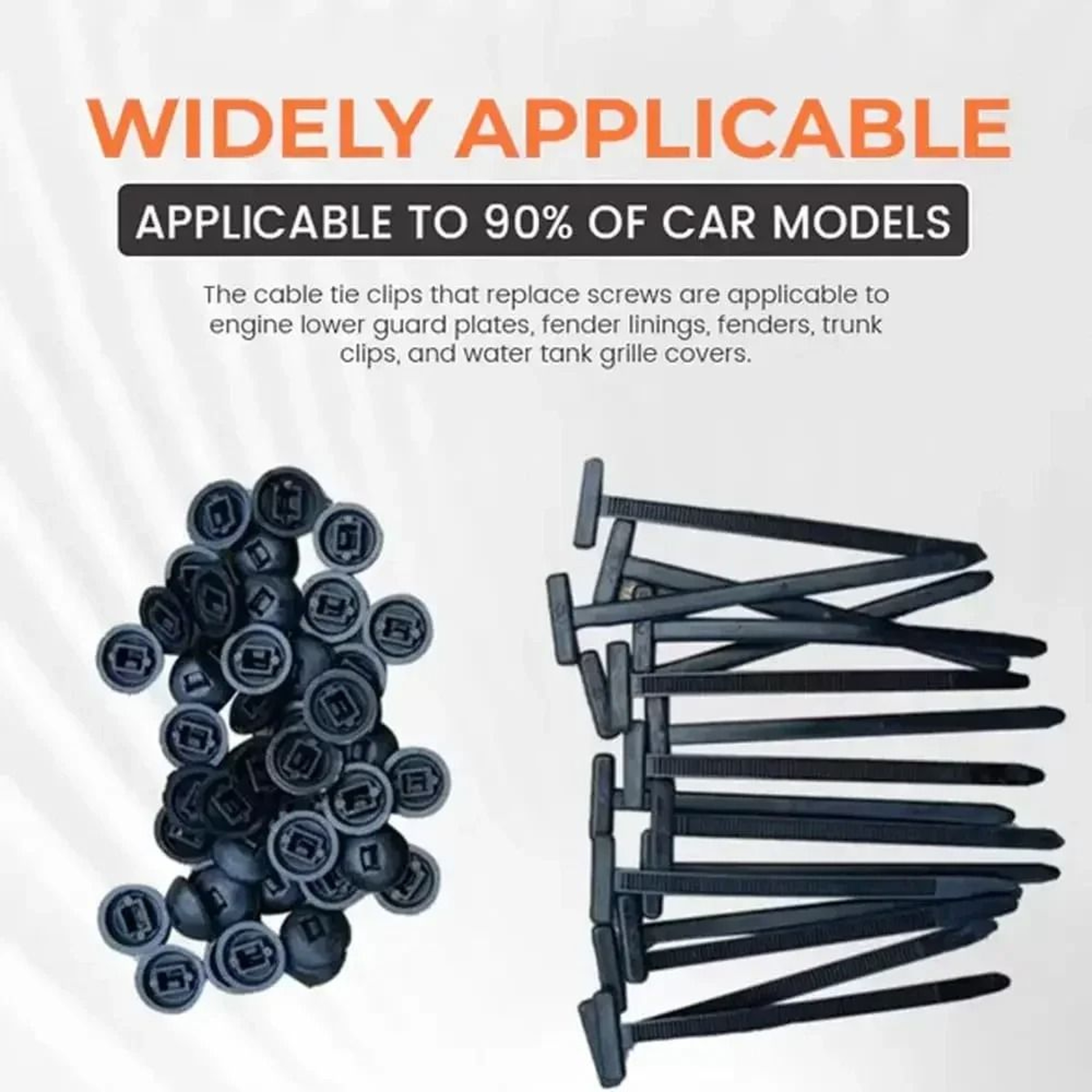Universal Nylon Cable Tie Buckle Fastener For Car Fender Mudguard And Trunk Lining Repair 4