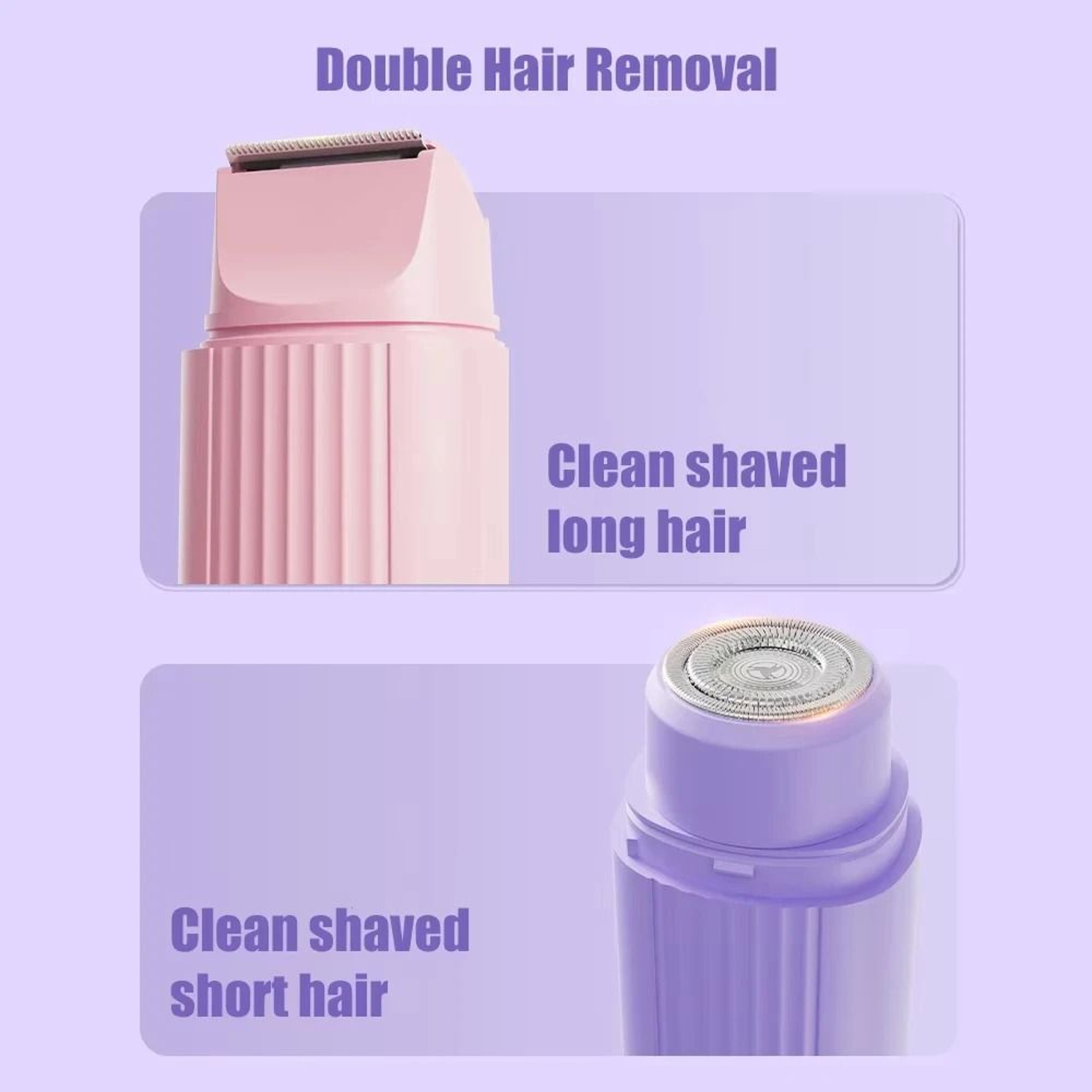2in1 Electric Razor For Women Painless Hair Removal Rechargeable Body Trimmer And Shaver 5