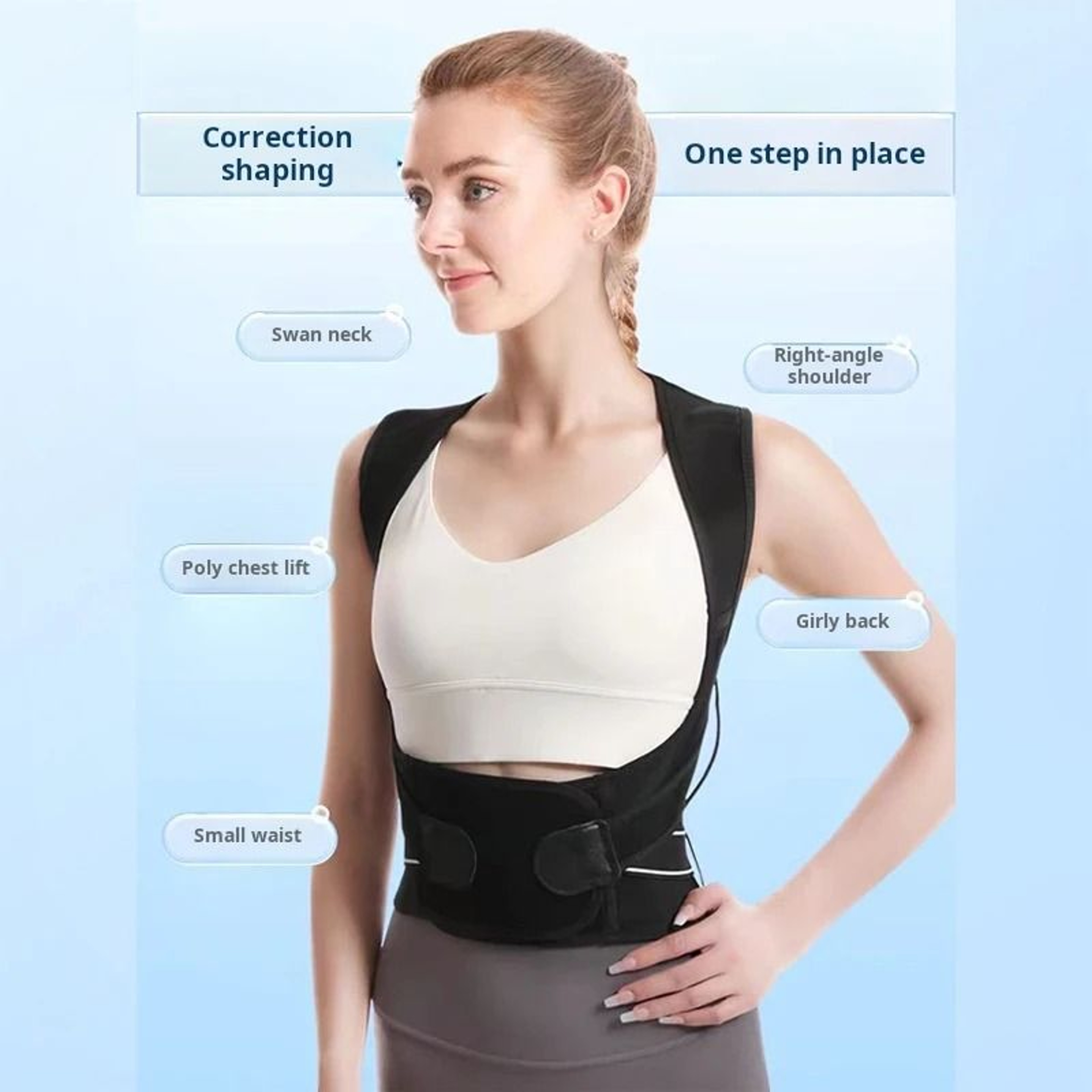 Posture Corrector Shoulder And Back Support Brace With Adjustable Straps For Men And Women 1