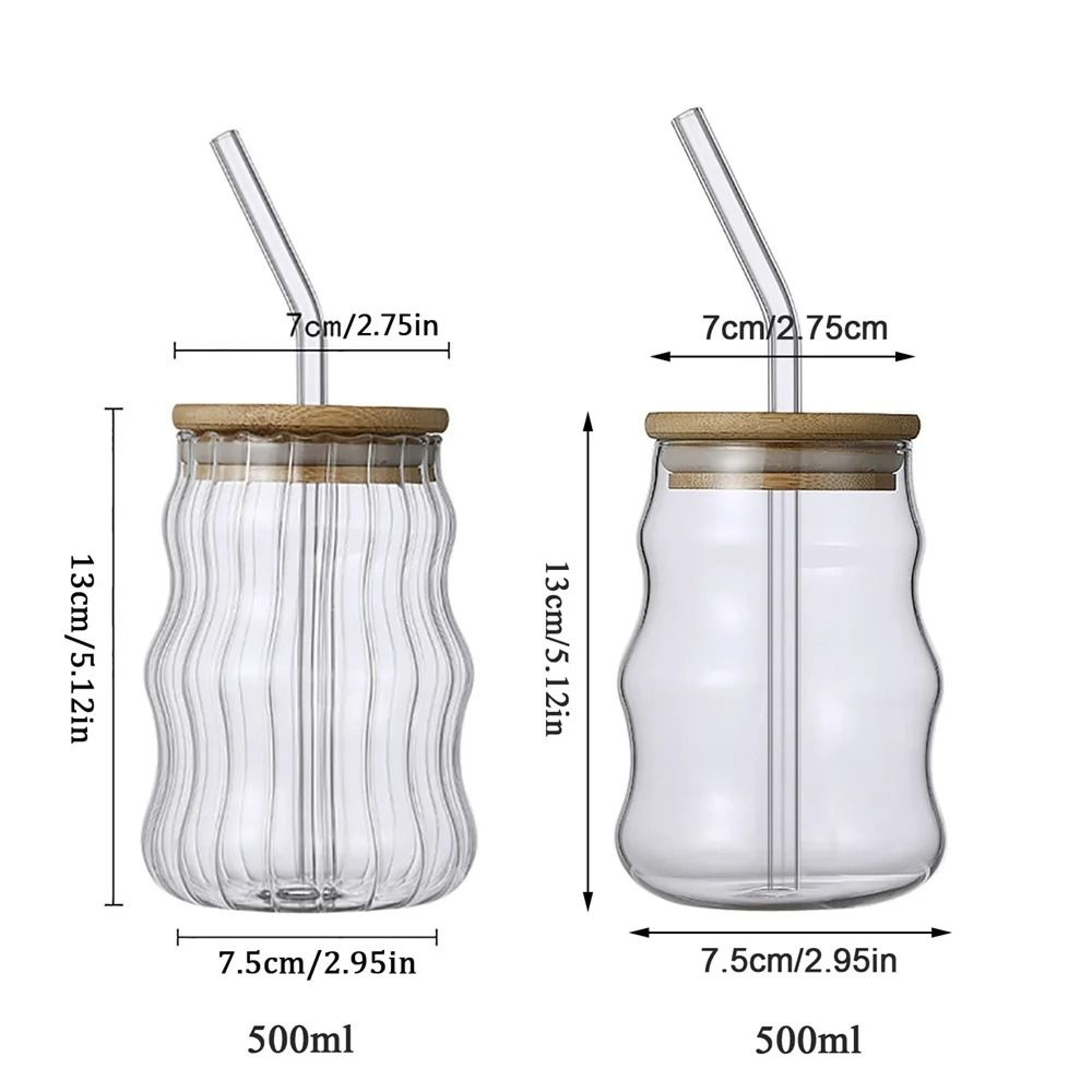Striped Glass Tumbler  530ml HeatResistant Drinking Cup For Coffee Tea Juice And Milk 5