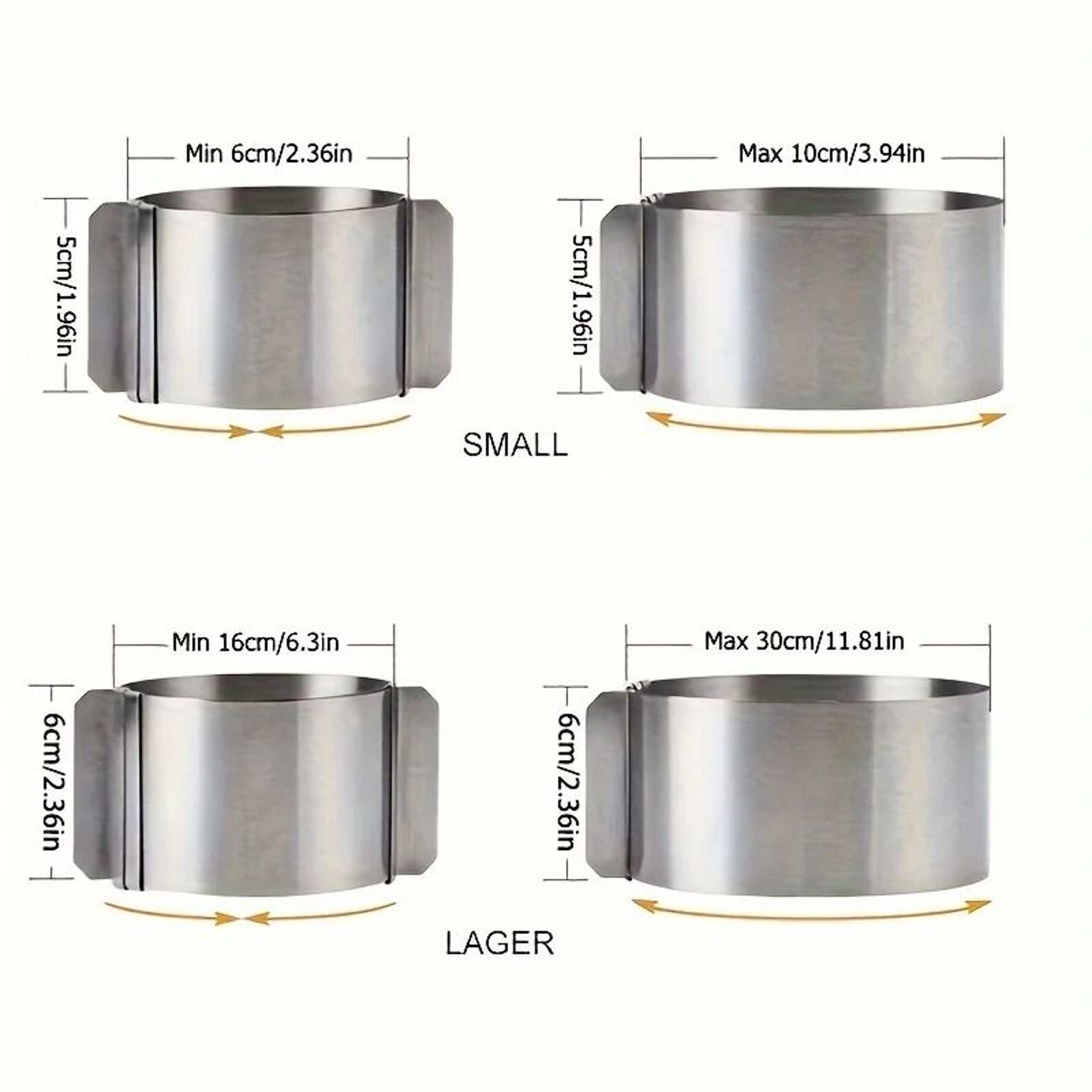 Adjustable Stainless Steel Cake Ring  Round Mousse Mold For Baking Cheesecake And Dessert Layering 3