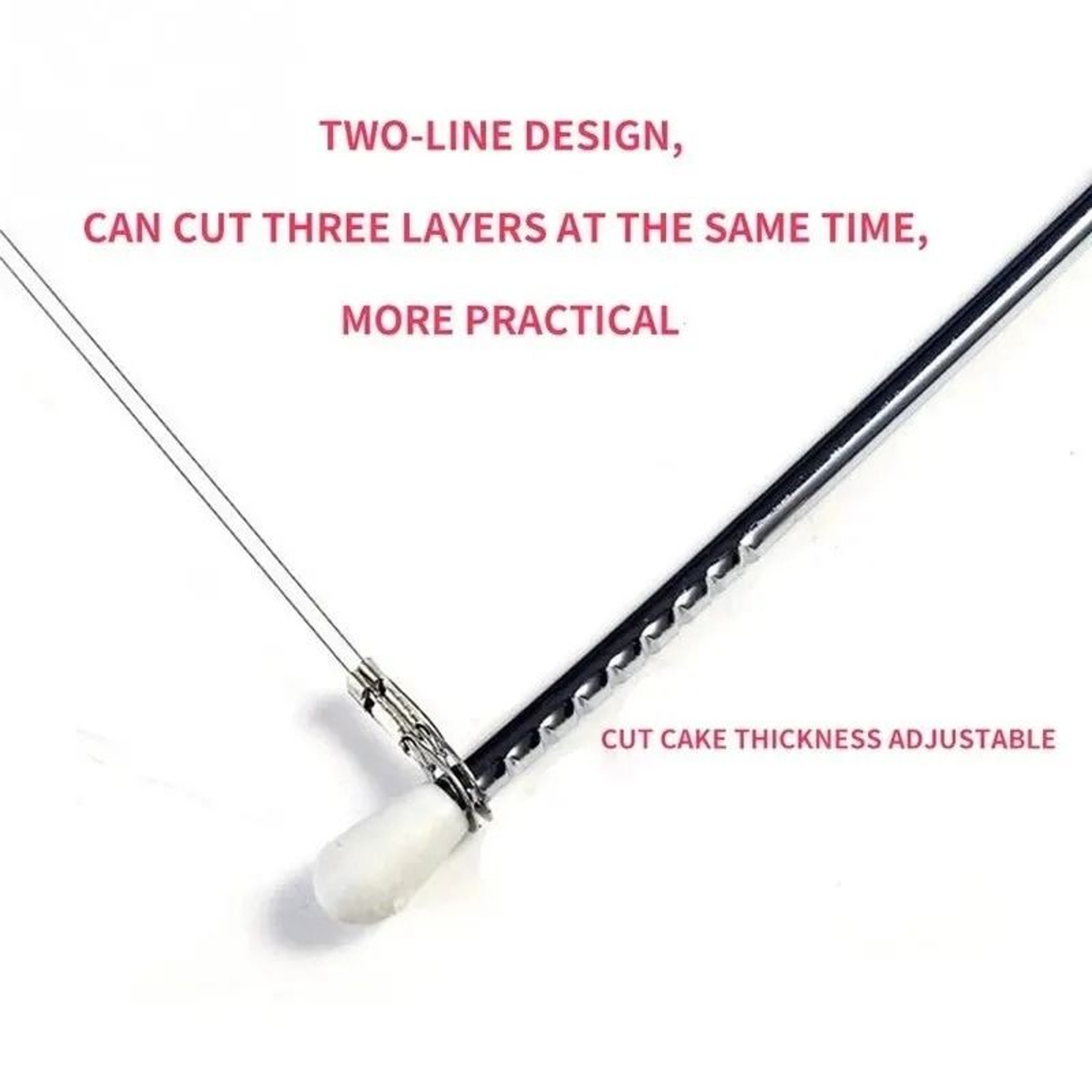 Adjustable Stainless Steel Cake Slicer  Precision Layer Cutter For Baking And Decorating 5