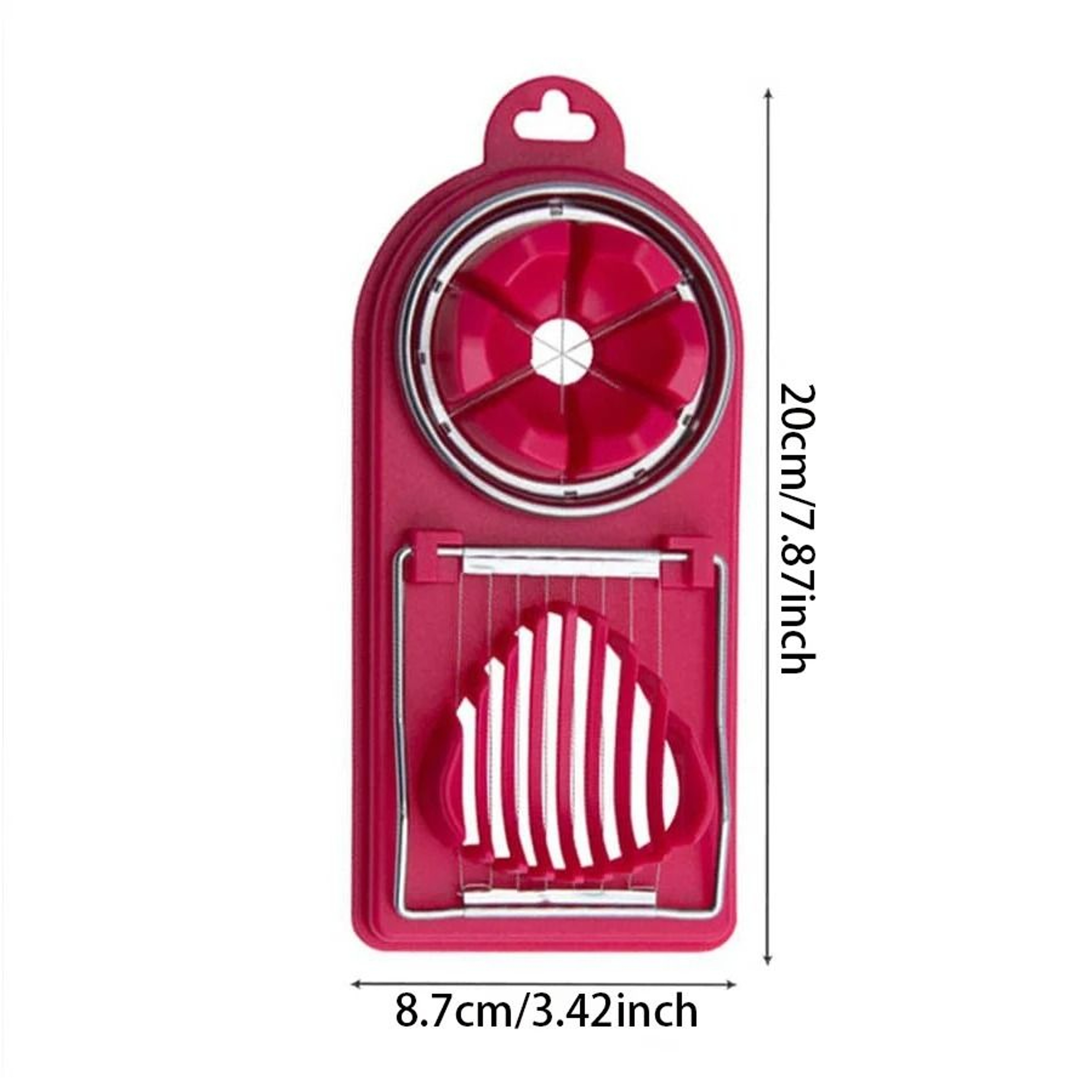 2in1 Stainless Steel Egg Cutter  Multifunctional Kitchen Tool With Durable Wire Slicer And Hanging  5