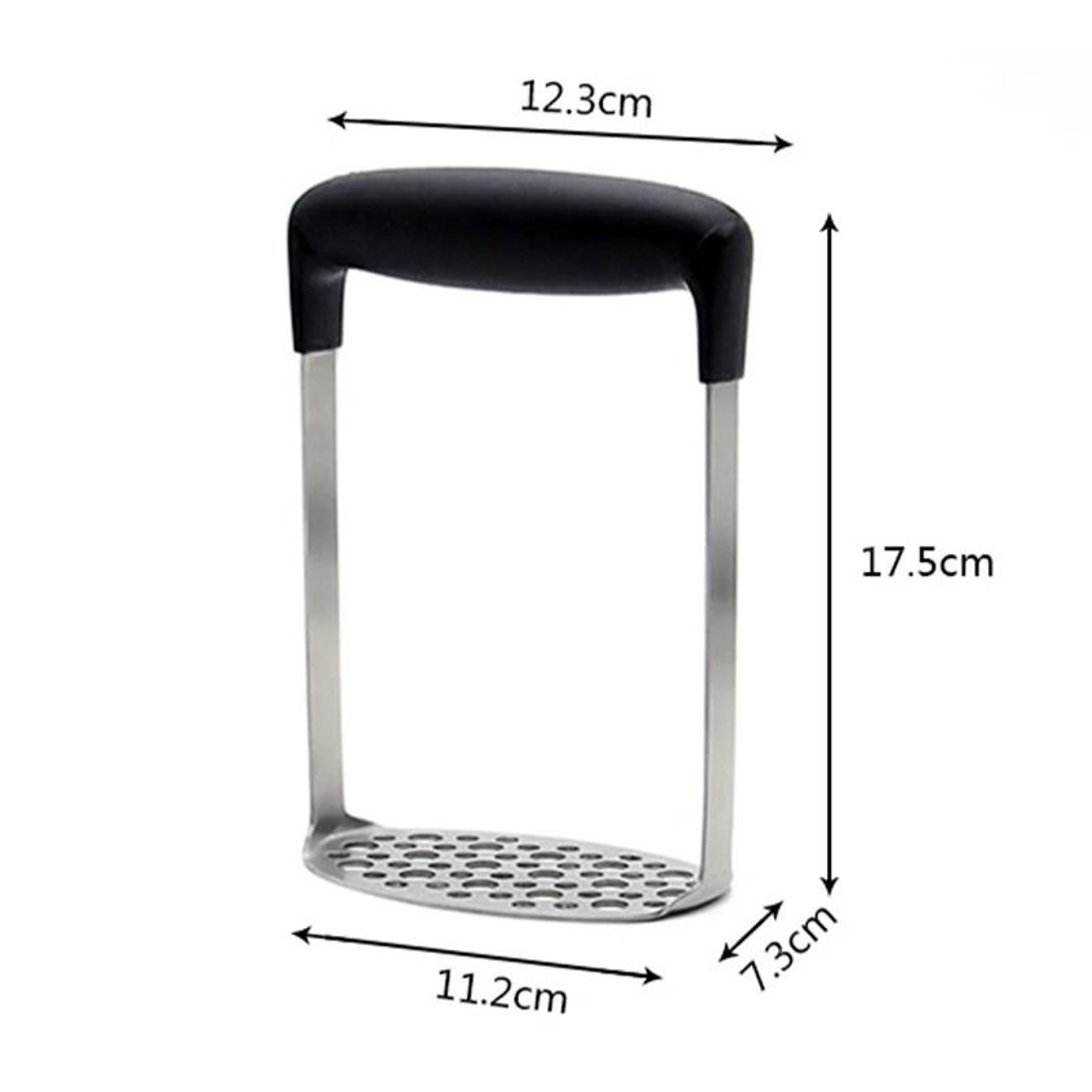 Stainless Steel Potato Masher  HeavyDuty Press For Smooth Mashed Potatoes Fruits And Juices 6