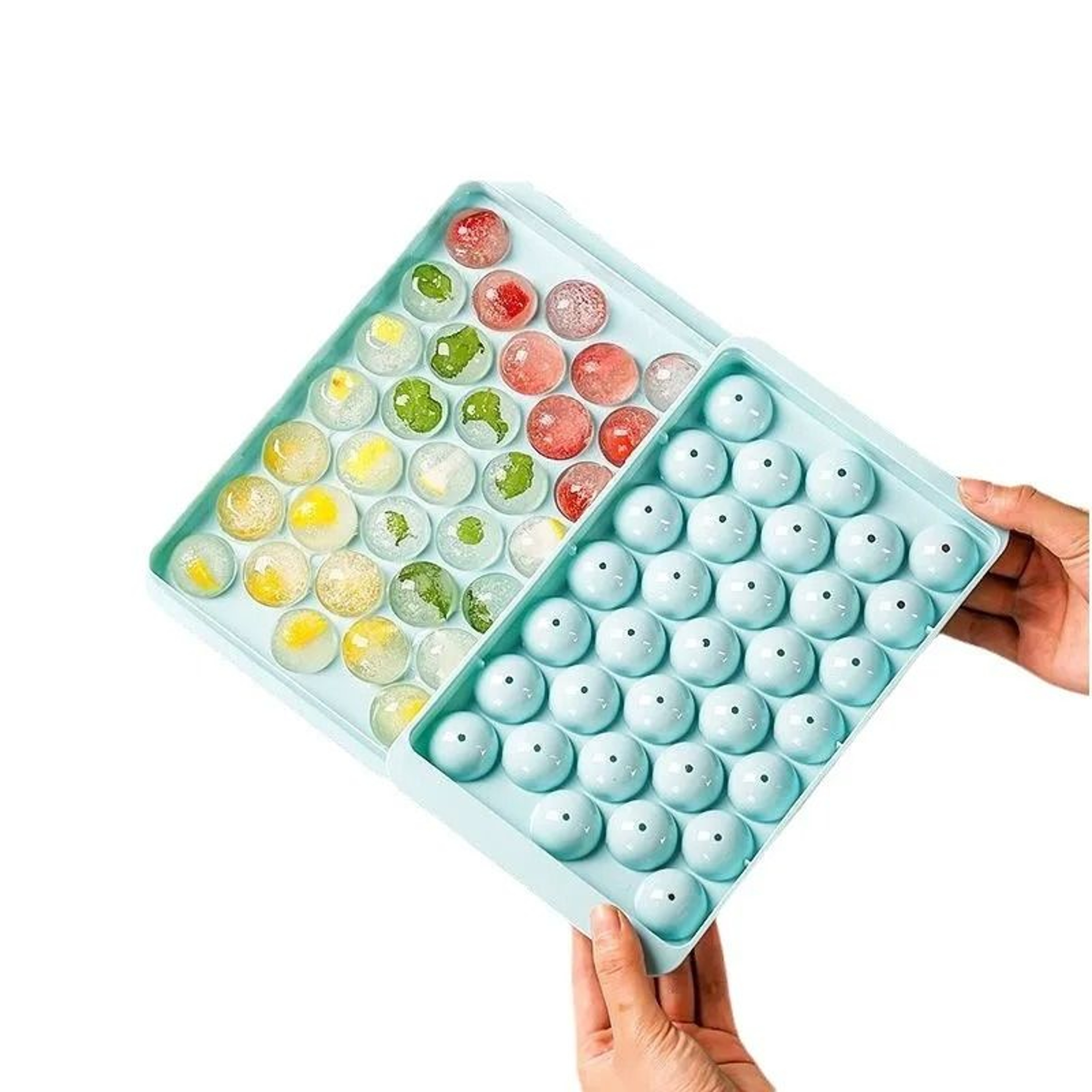3D Round Ice Cube Tray With Lid 5