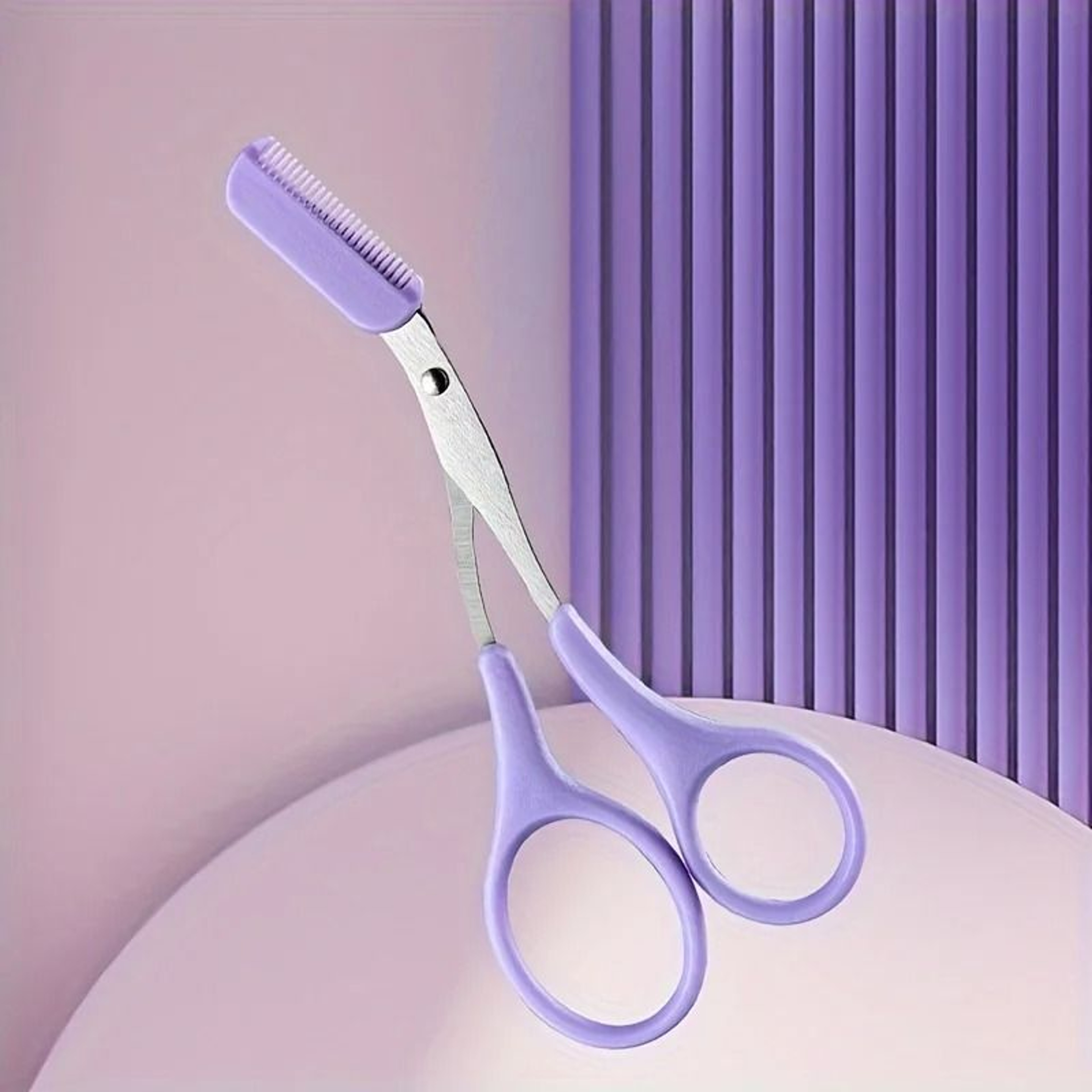 Stainless Steel Eyebrow Trimming Scissors With Comb For Precise Eyebrow Shaping 9