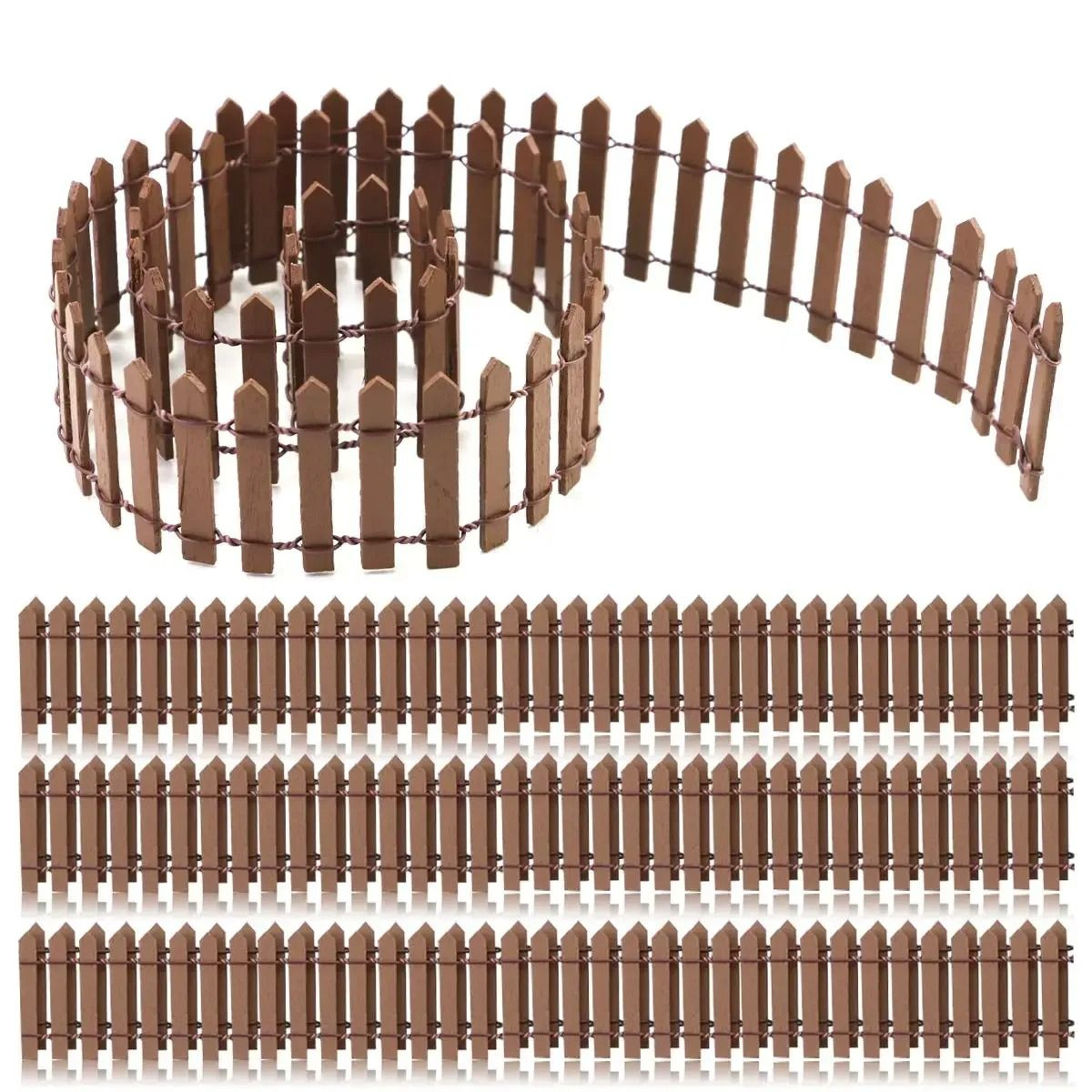 Mini Wooden Fence Fairy Garden Decoration 1