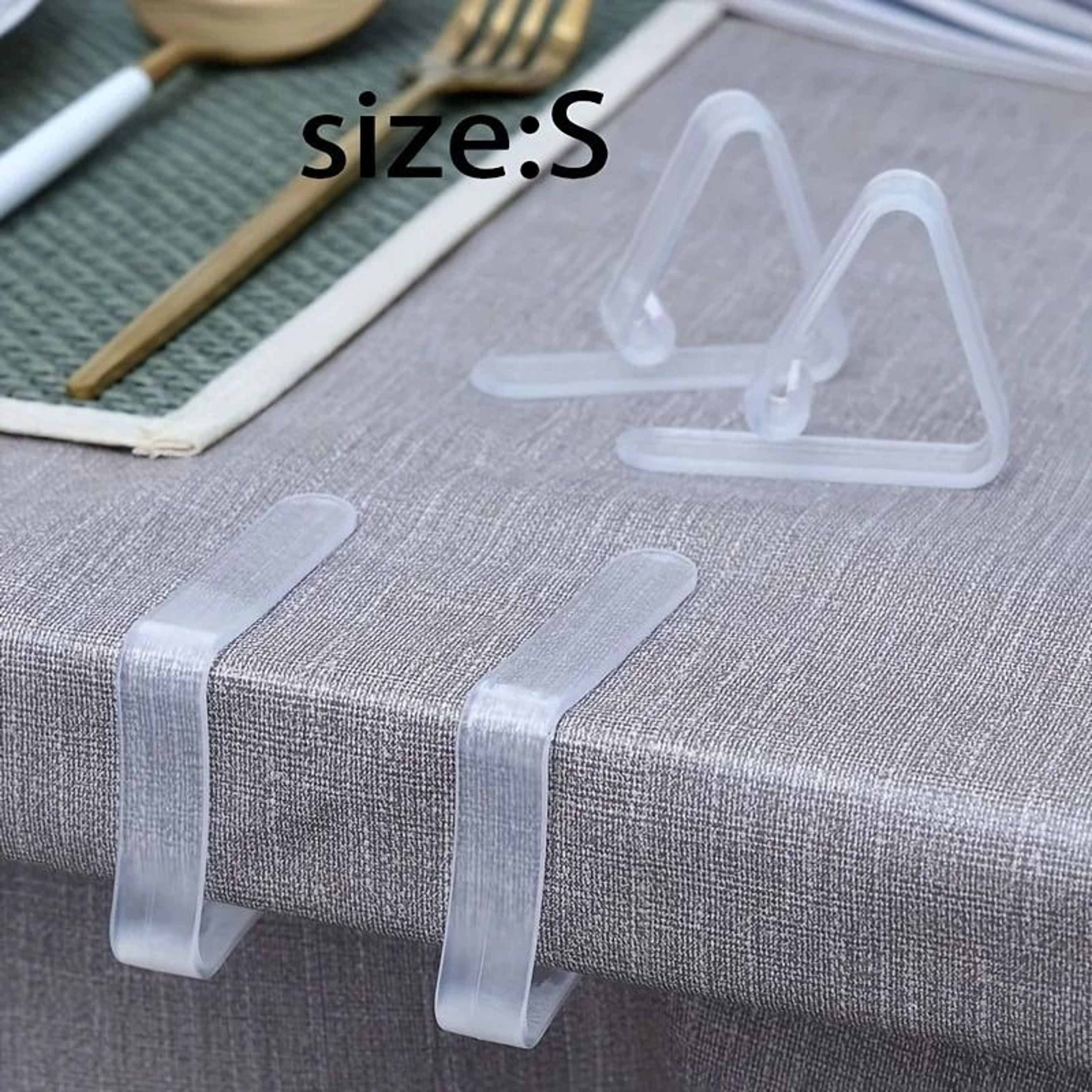 10 Pcs Transparent Tablecloth Clips Set 0
