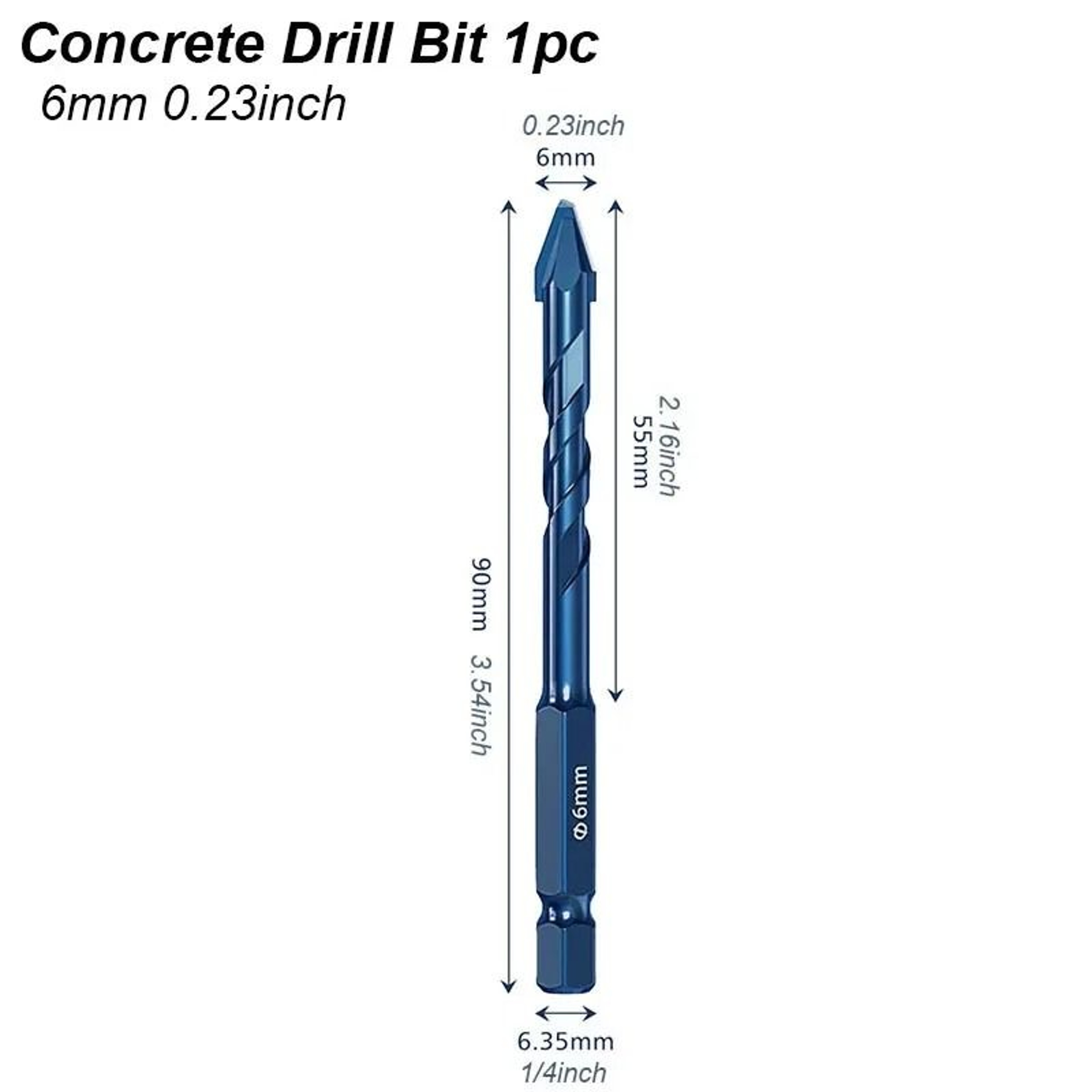 MultiMaterial Rotary Drill Bit Set For Tile Glass Wood And Concrete 6