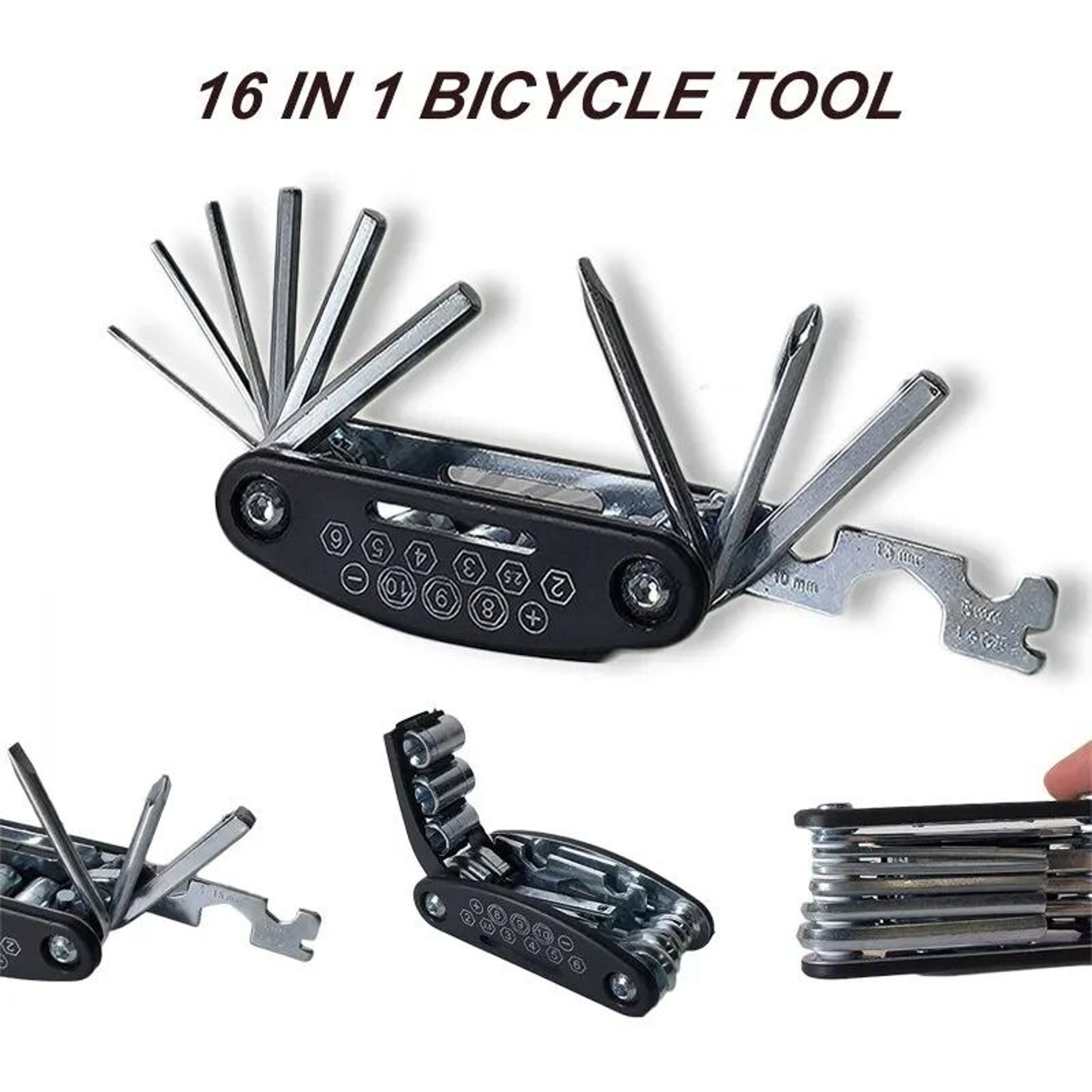16in1 Portable Bicycle MultiTool Kit For Mountain And Road Bike Repair 0