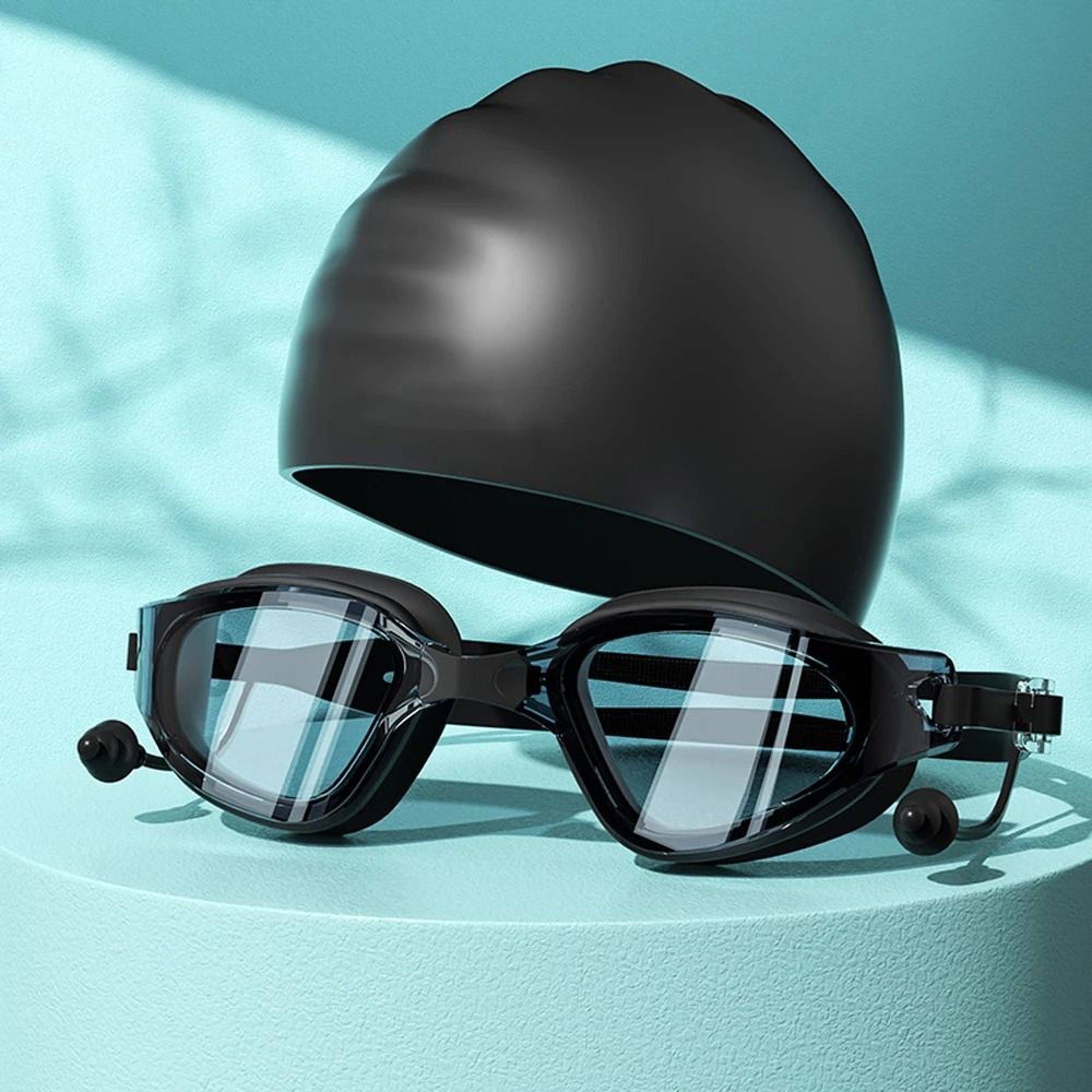 HD AntiFog Swimming Goggles Set With Waterproof Silicone Cap  UV Protection Swim Glasses For Adults 6