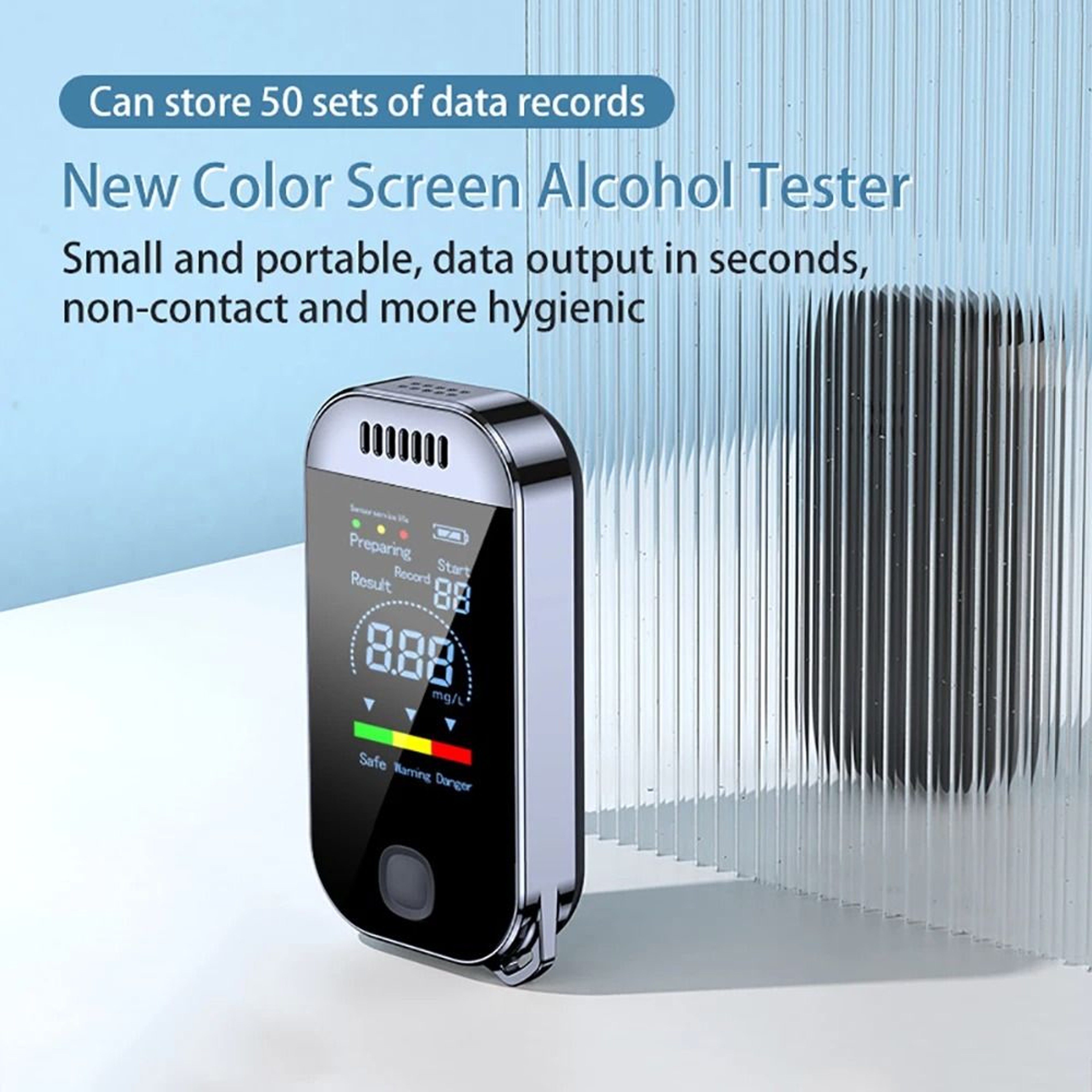 Digital Breath Alcohol Tester With LCD Display And USB Rechargeable NonContact Sensor 6
