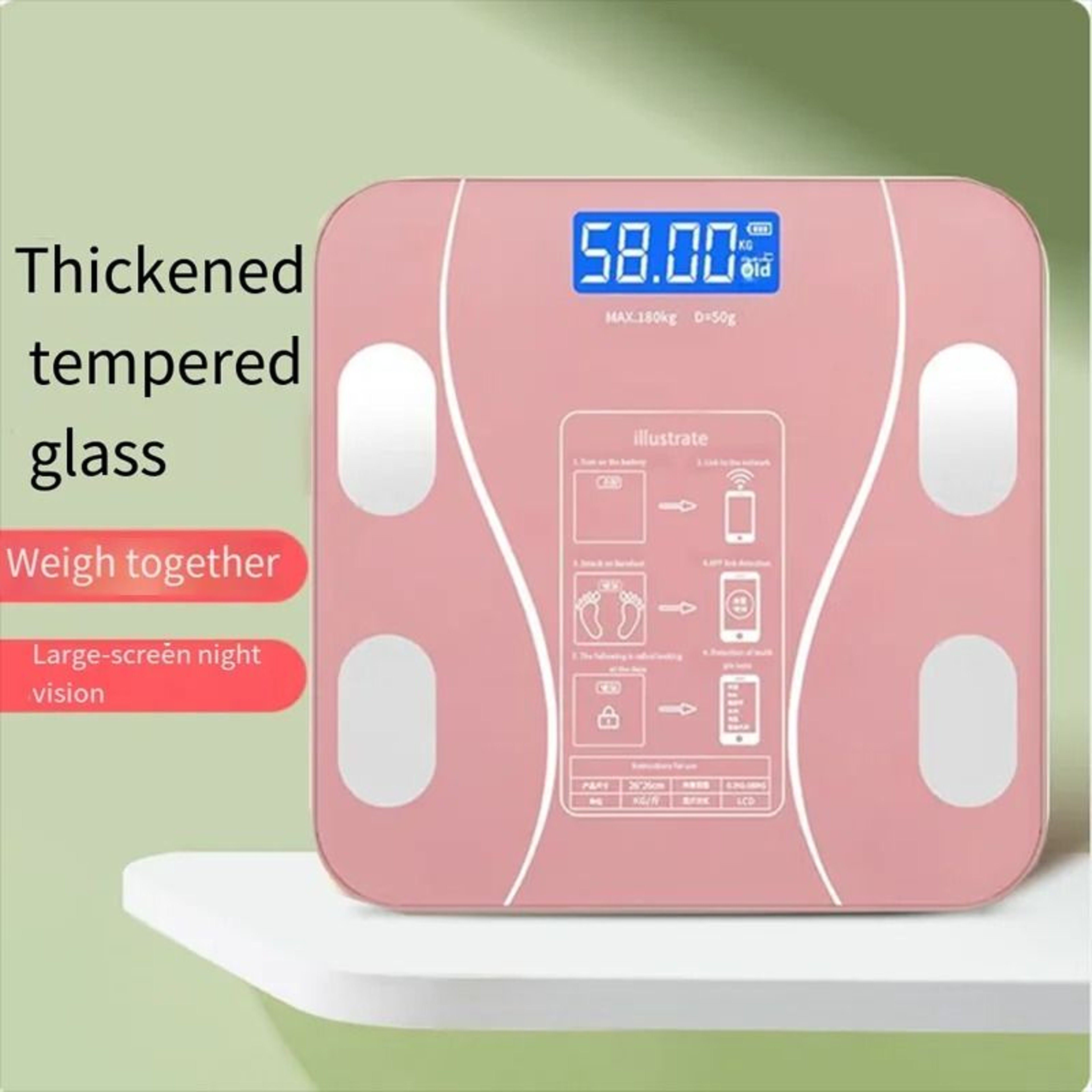 Achieve Your Fitness Goals With Our Smart Digital Body Fat Scale  Your Perfect Companion For A Heal 0