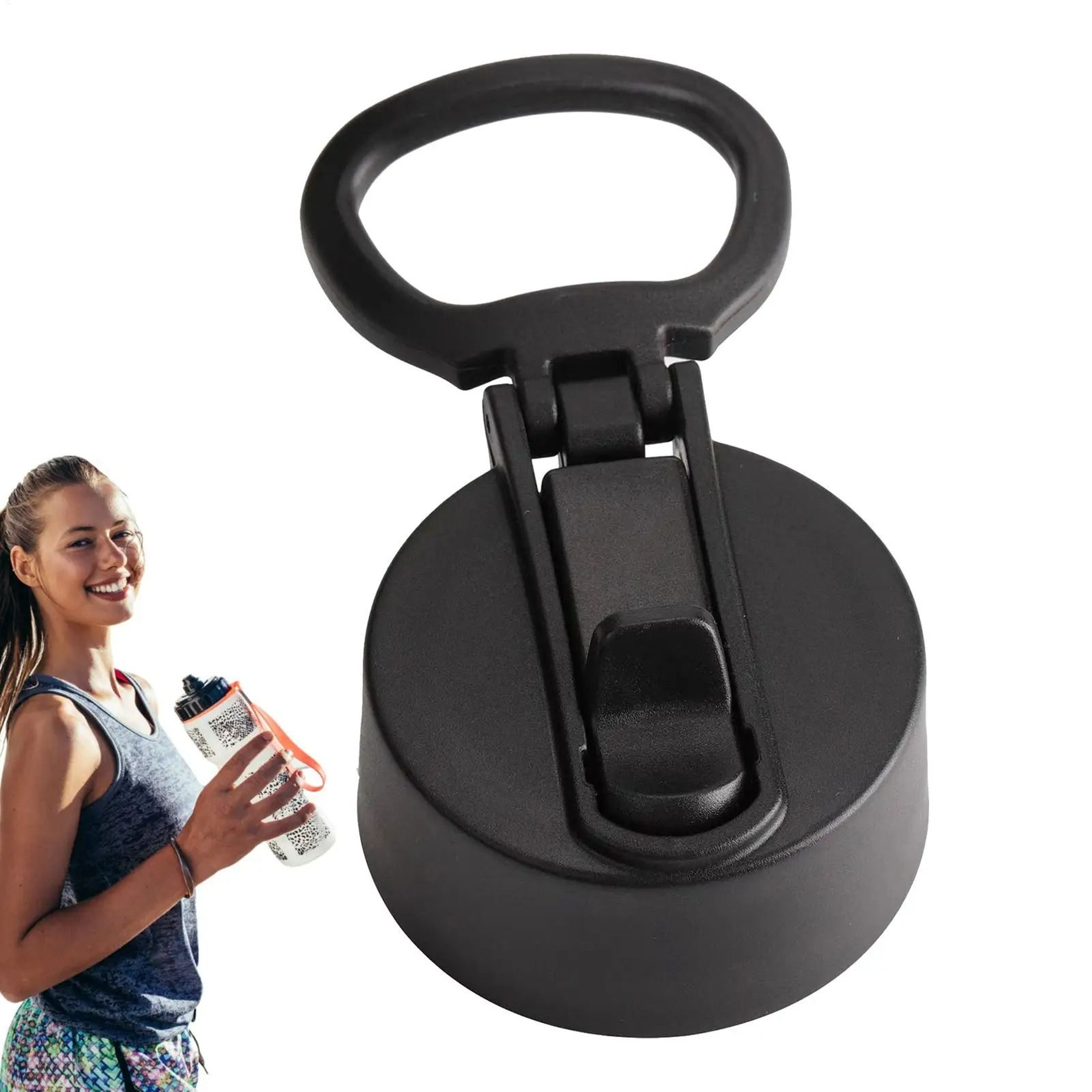 Replacement Leakproof Wide Mouth Water Bottle Lid With Handle 2