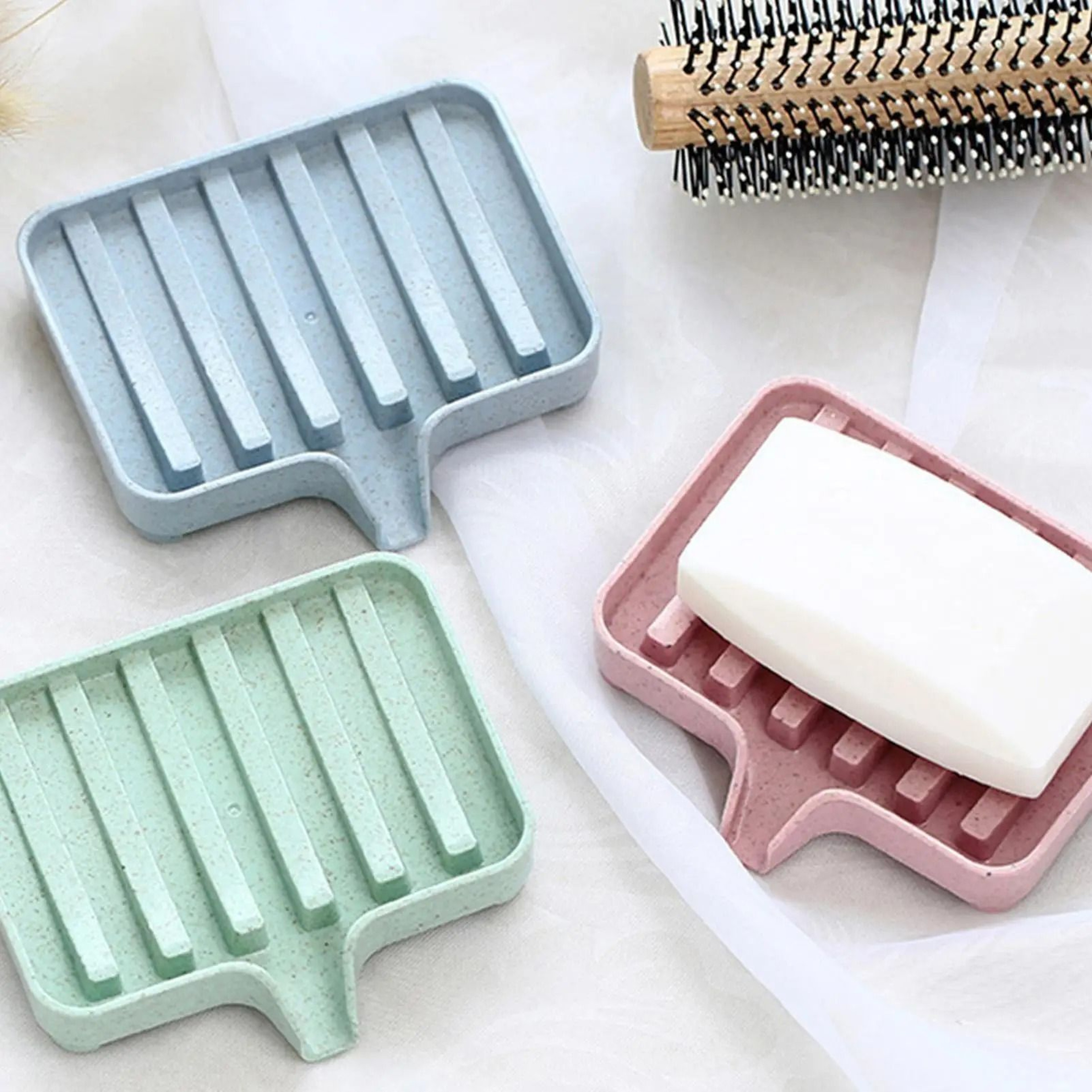 Soap Dish With Drain Multipurpose Bathroom Tray For Shower And Kitchen Storage 0