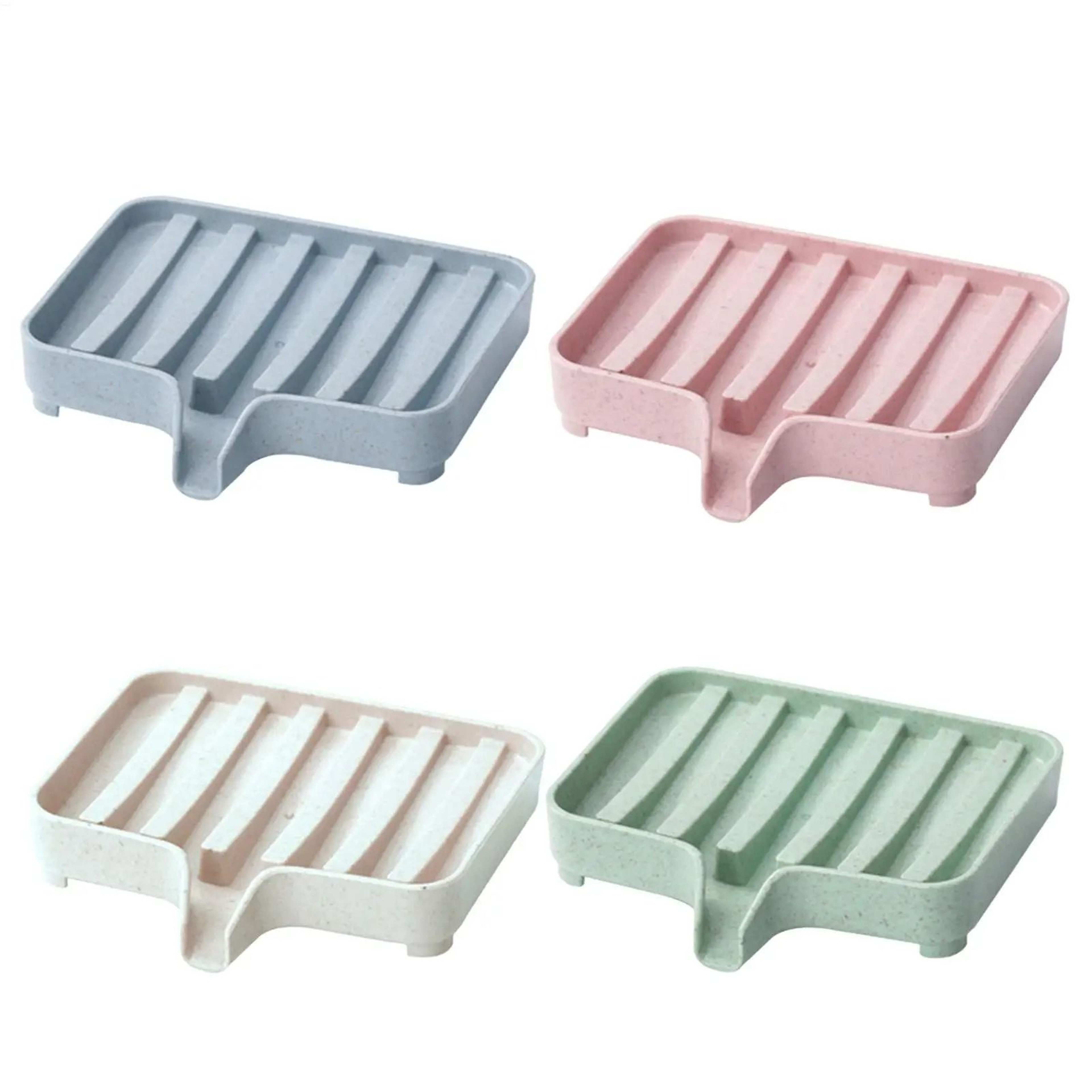 Soap Dish With Drain Multipurpose Bathroom Tray For Shower And Kitchen Storage 1