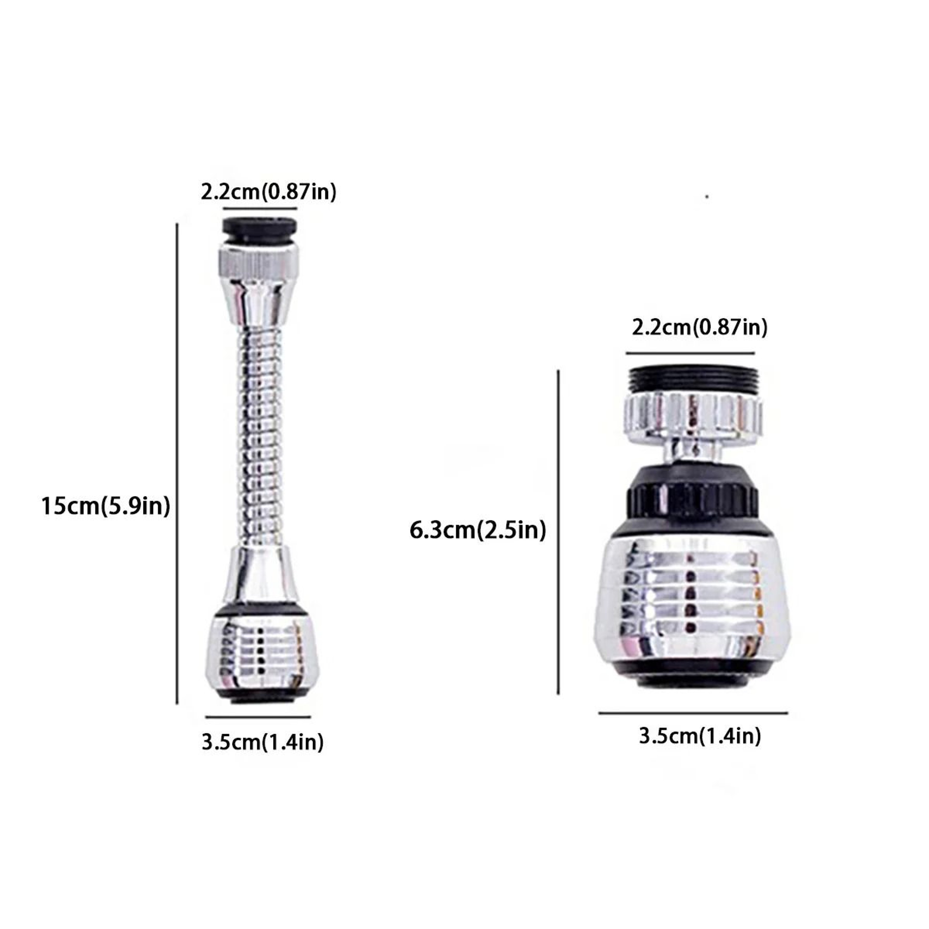 Kitchen Faucet Extender Adjustable Rotating Water Saving Sprinkler Head Attachment 5