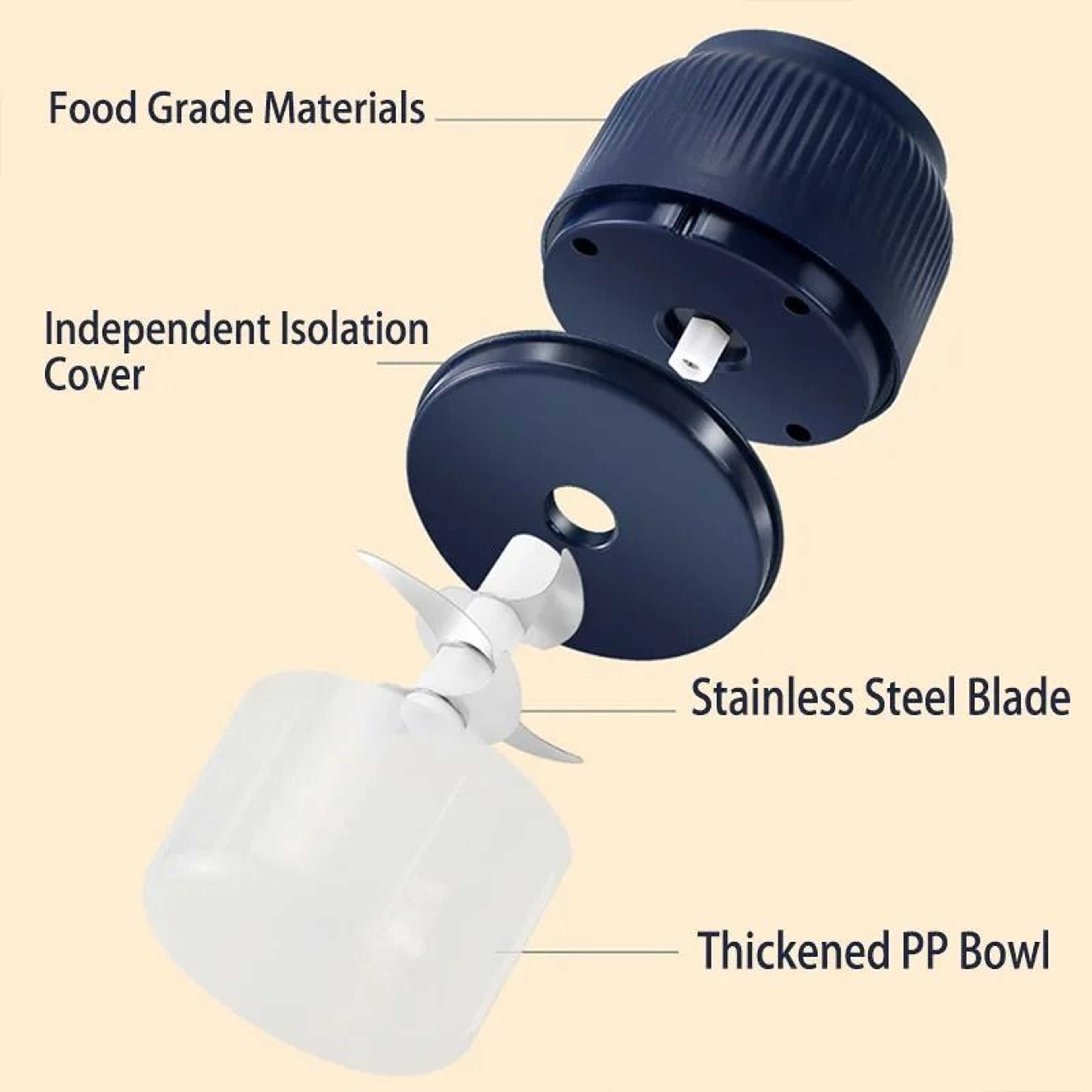 Mini Wireless Electric Vegetable Chopper 5