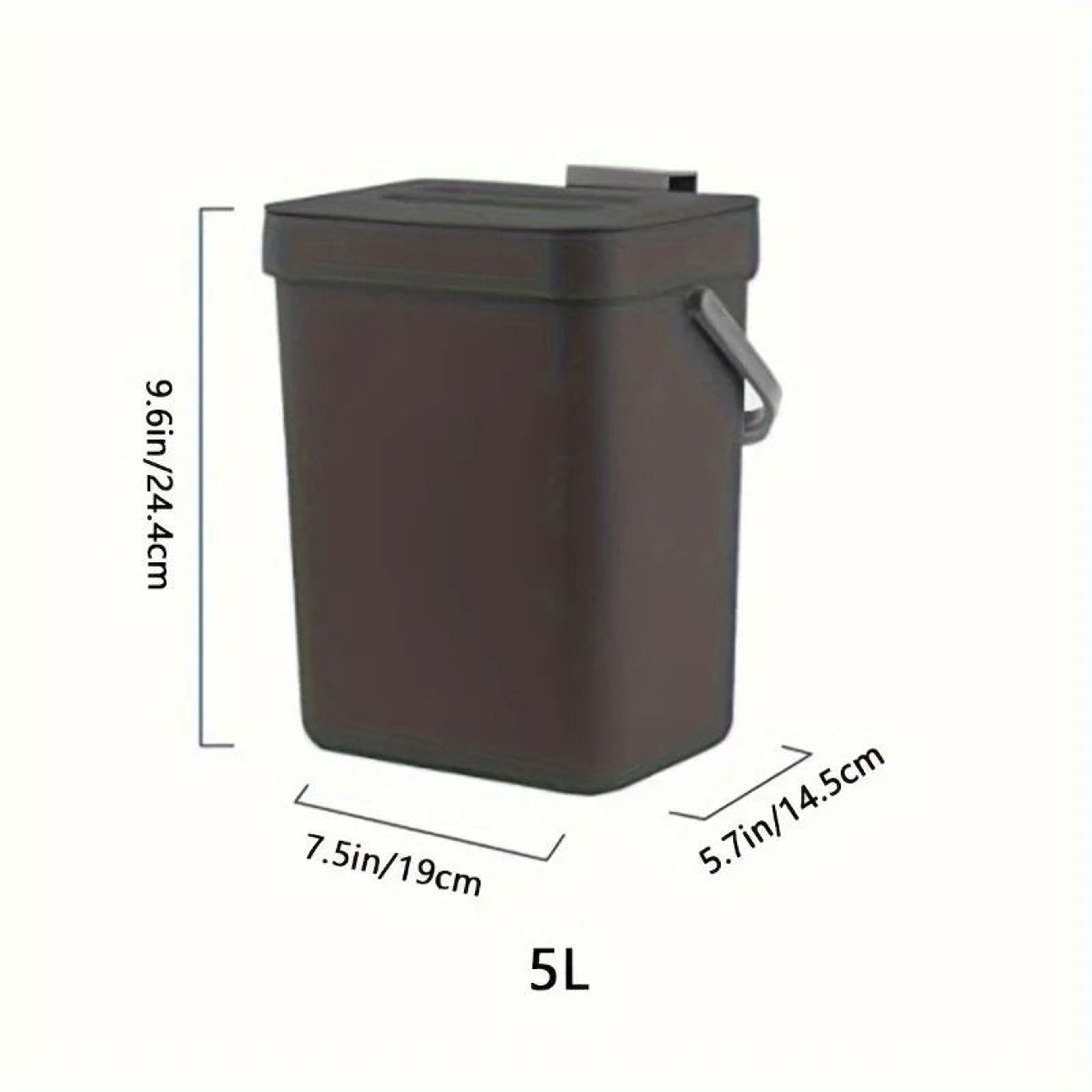 SpaceSaving QuietClose Trash Can 13