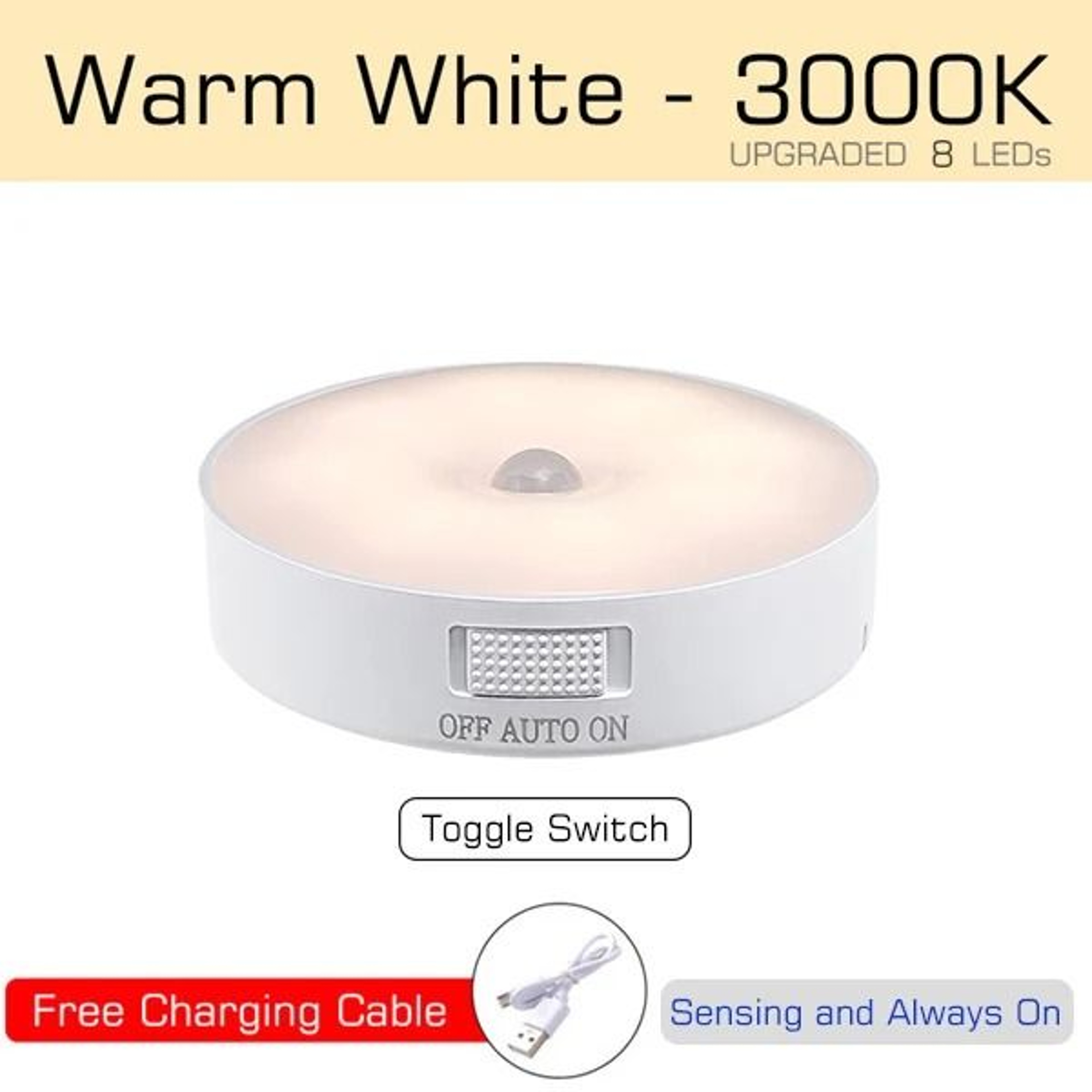 Motion Sensor Rechargeable LED Night Light For Bedroom Closet And Hallway 8