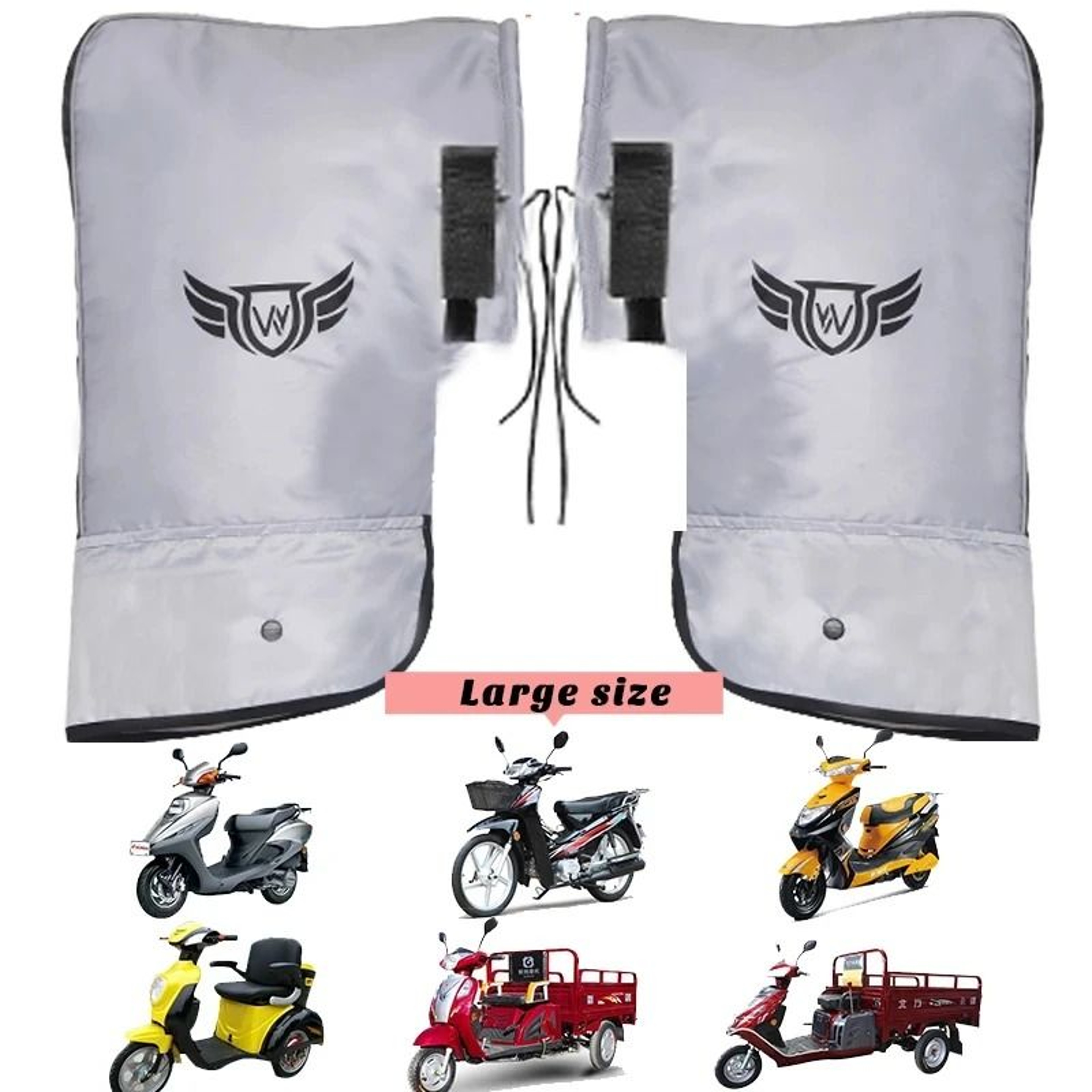Motorcycle Handlebar Gloves Waterproof Winter Windproof Handle Covers 9