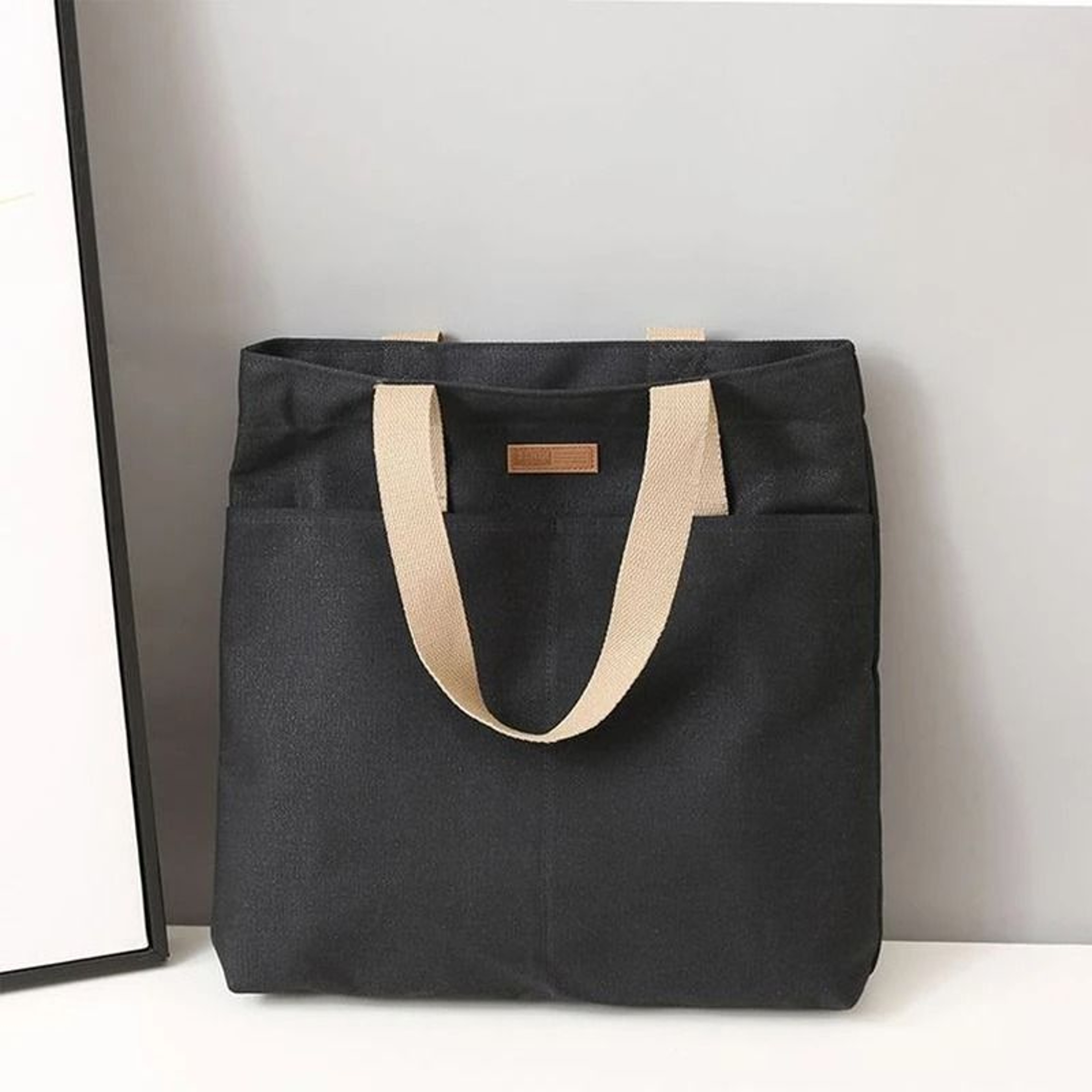 Canvas Tote Shoulder Bag  Large Capacity Reusable And Stylish Everyday Carryall 7