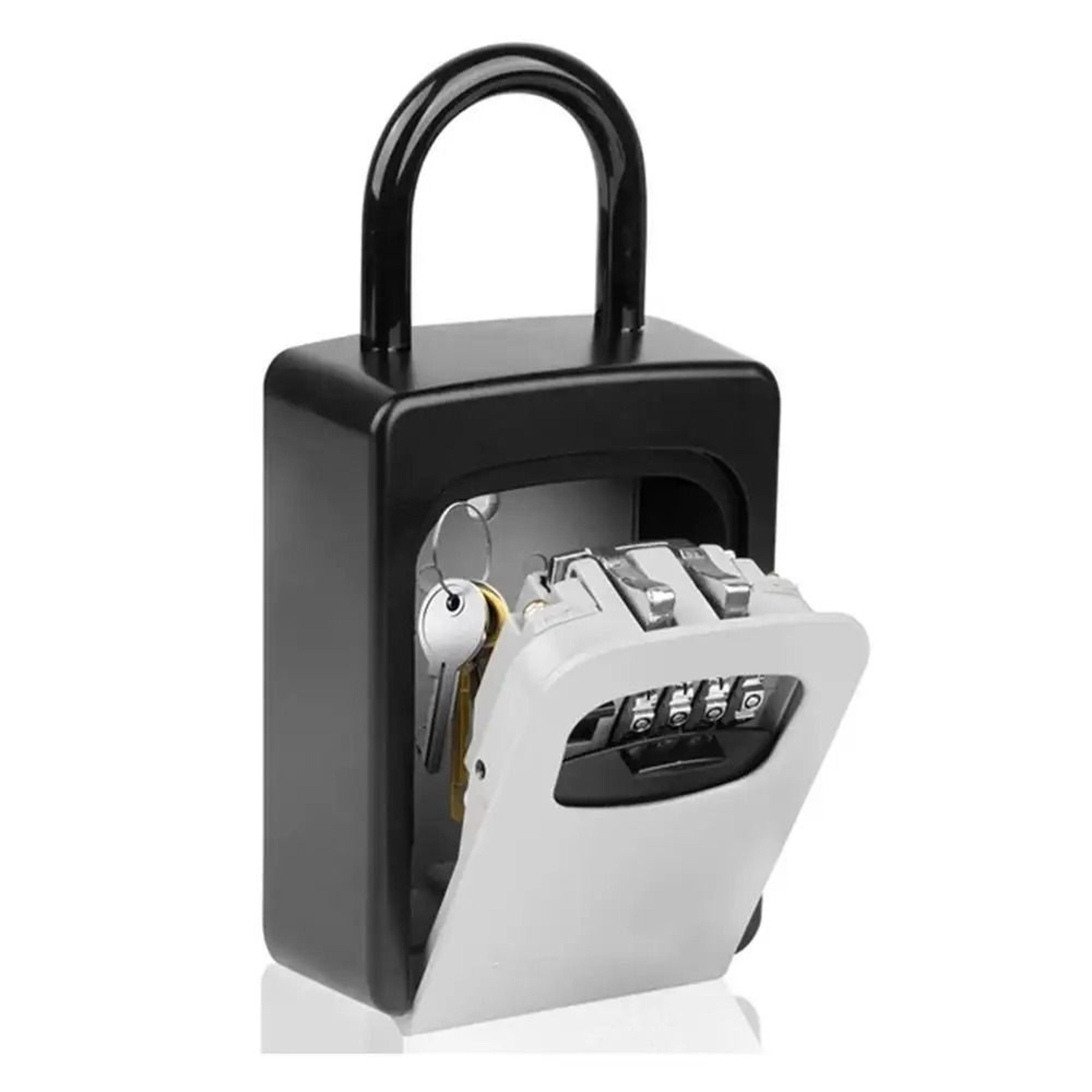 Wall Mounted Key Lock Box 4 Digit Combination Security Key Safe 0