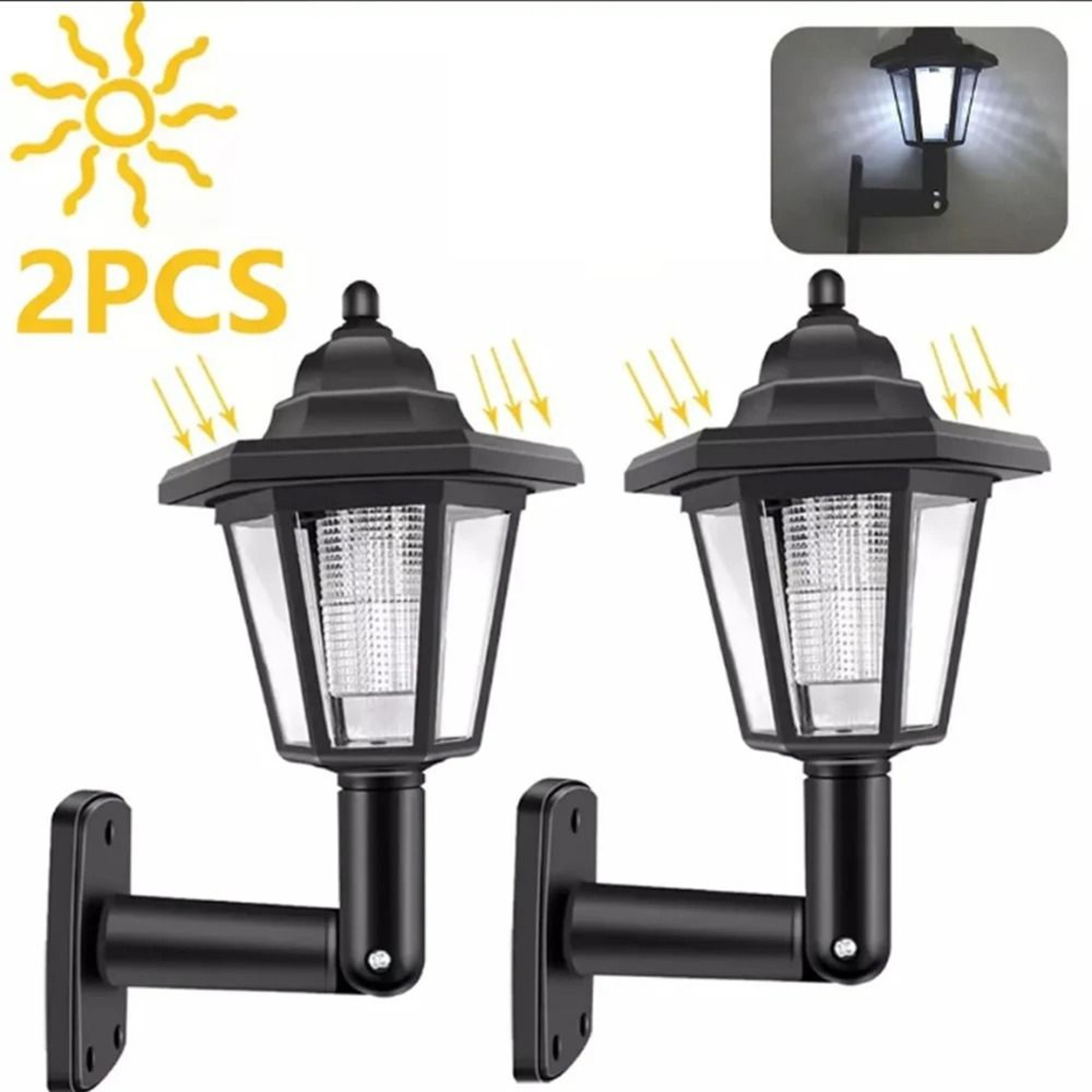 Garden Lights Outdoor Solar Street Light Wall Light Fixture For Outdoor Garden Decoration 10