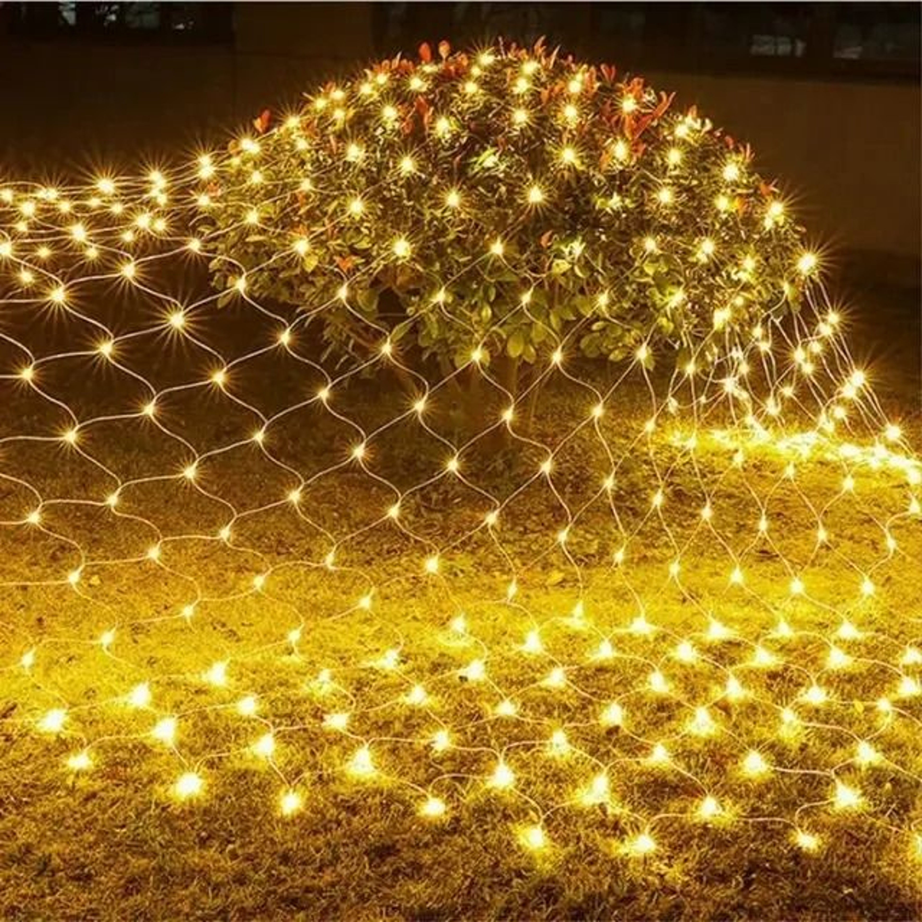 Halloween Purple LED Net Mesh Fairy Light Curtain For Home Wedding And Party Decoration 7
