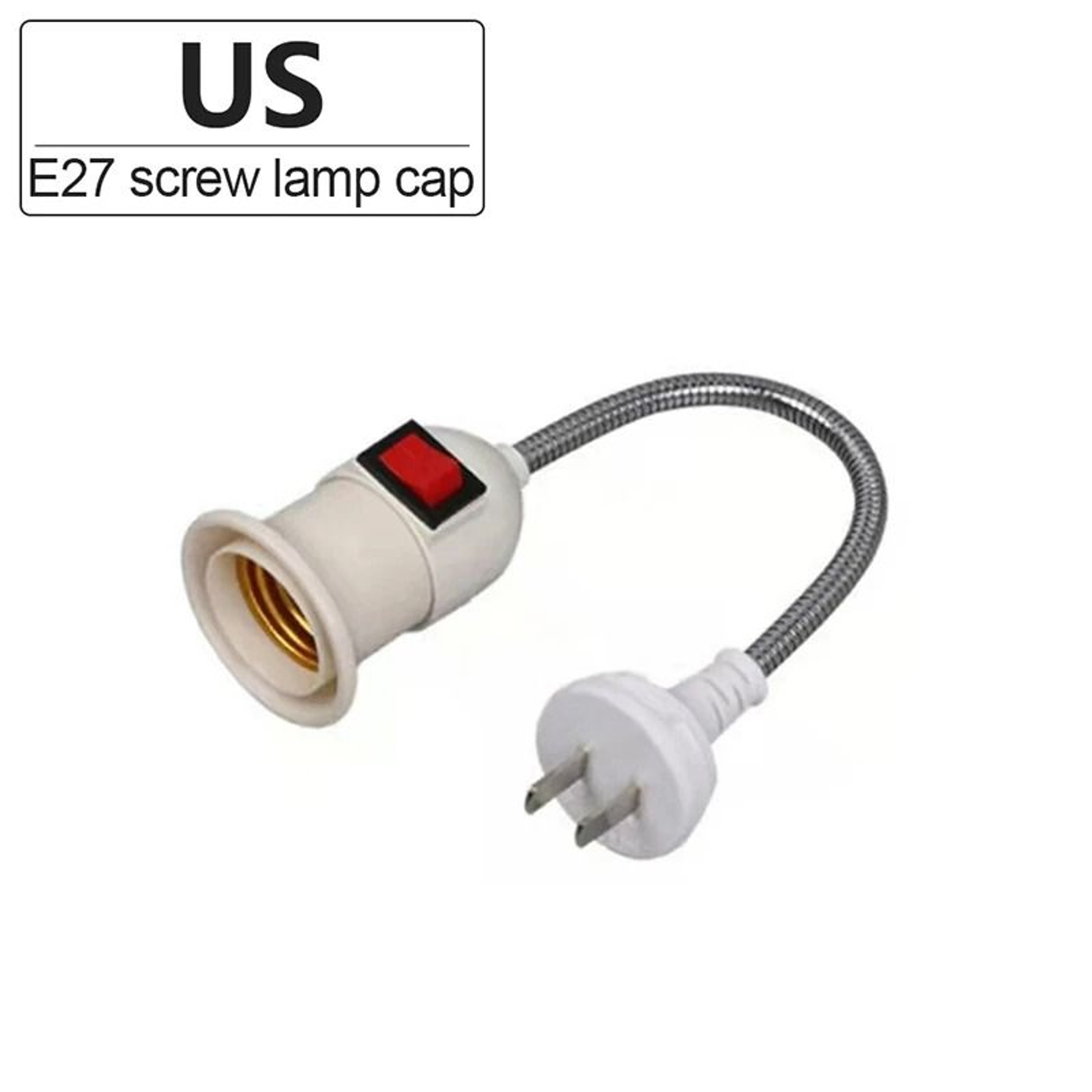 Direct Plug In Rotary Lamp Holder With Switch For E27 Bulb Socket 8