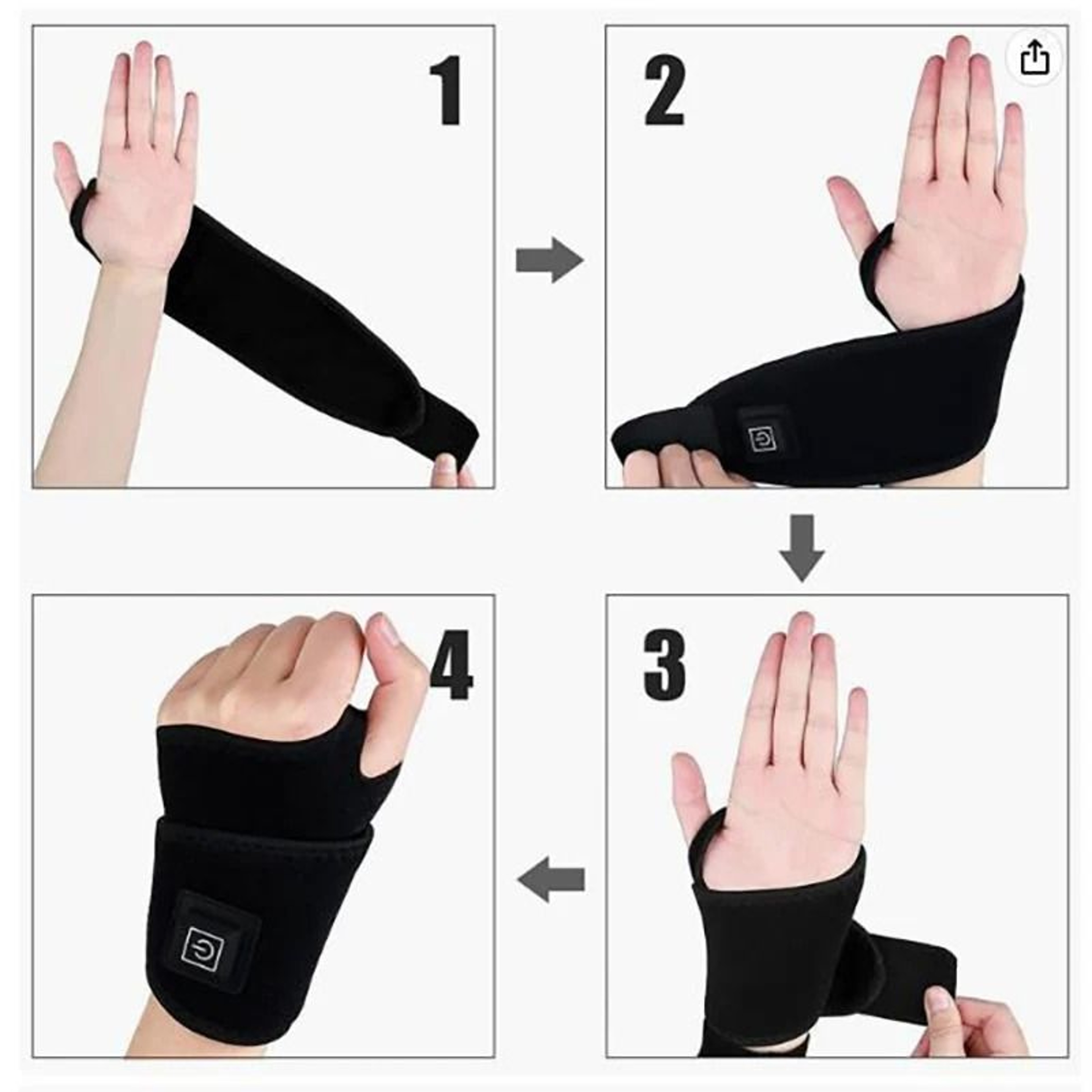 Electrically Heated Wrist Support Sleeve With Adjustable Temperature For Joint And Muscle Relief 4