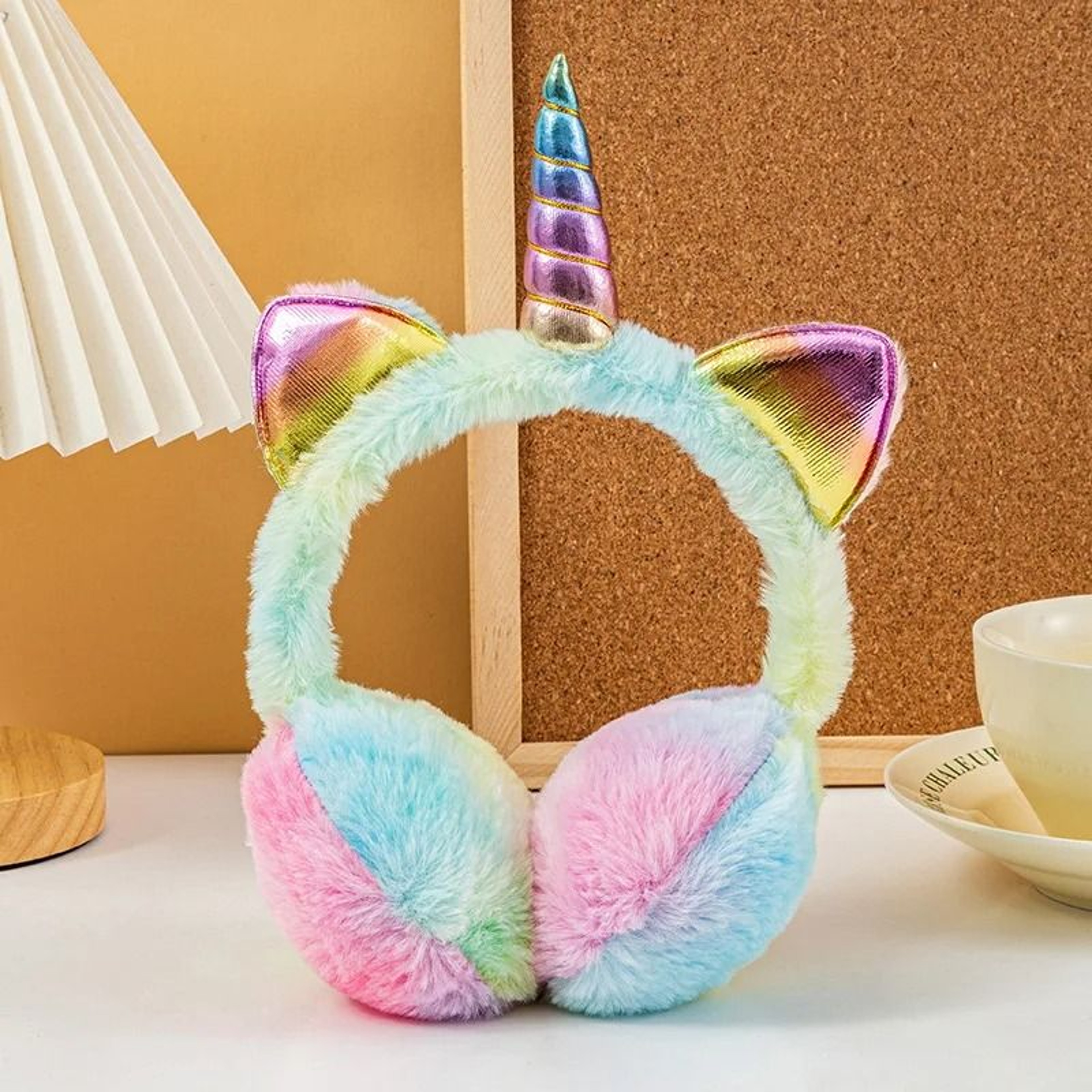 Colorful Unicorn Plush Earflap Earmuffs For Kids And Women 7