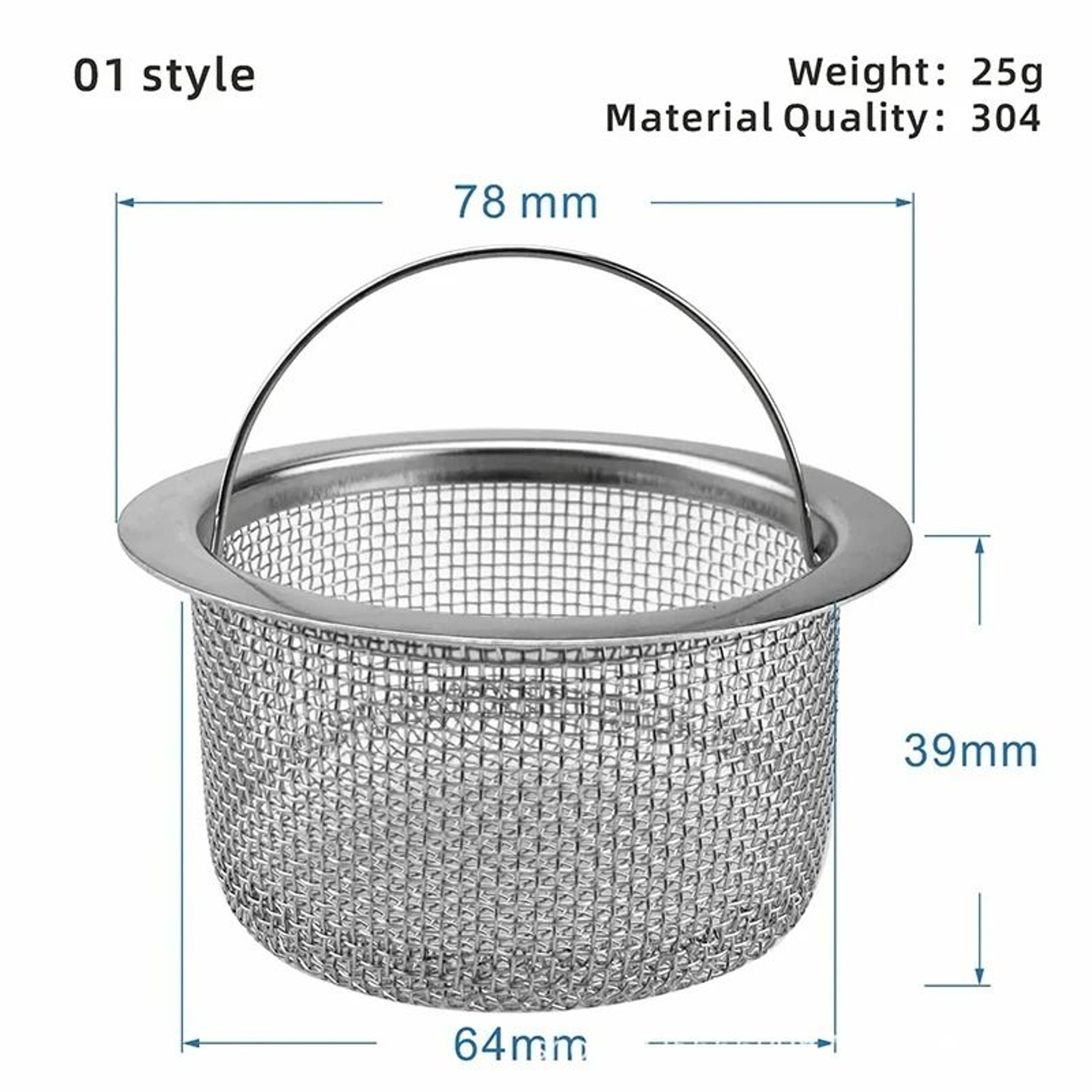 Stainless Steel Sink Strainer Filter For Kitchen And Bathroom Drains 15