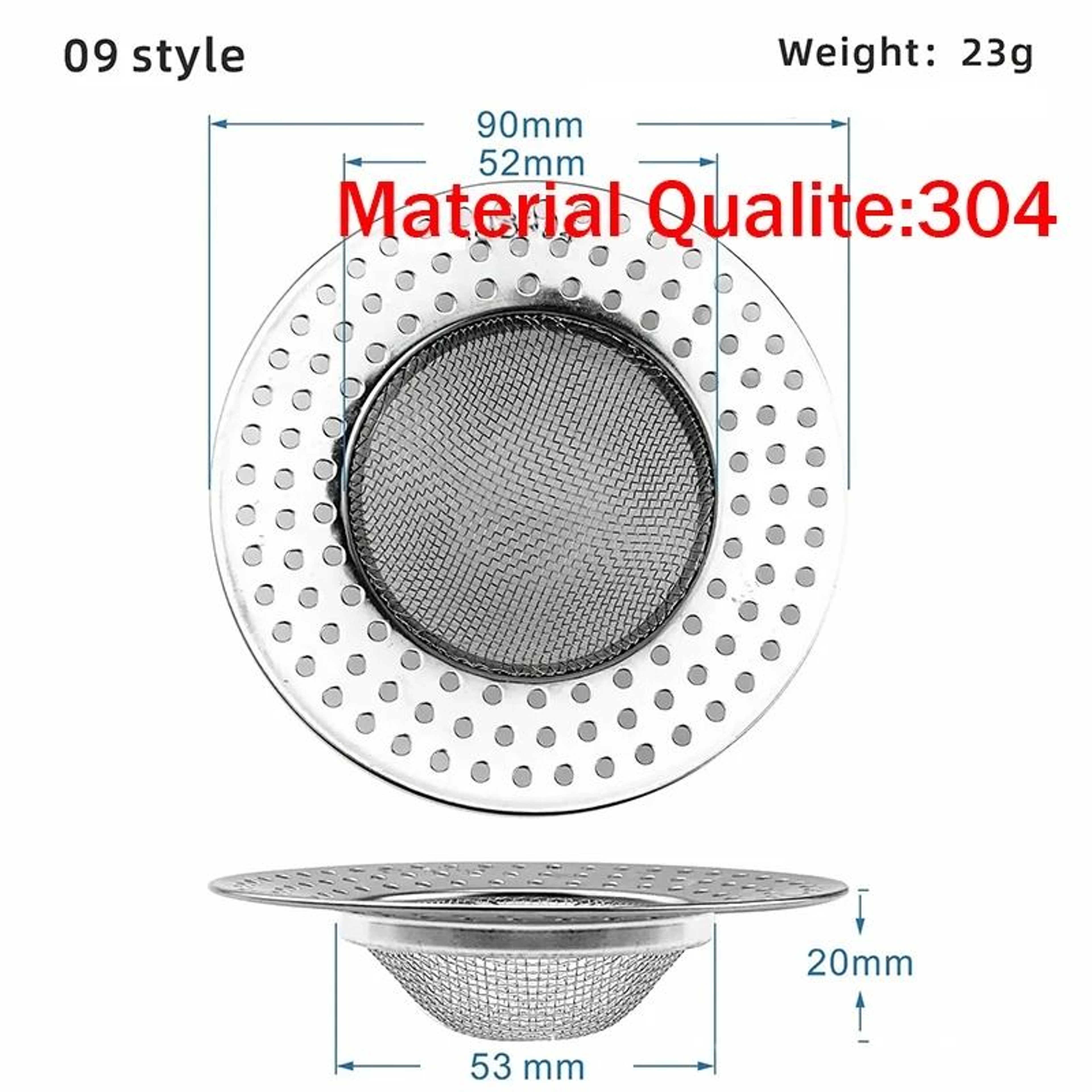 Stainless Steel Sink Strainer Filter For Kitchen And Bathroom Drains 23