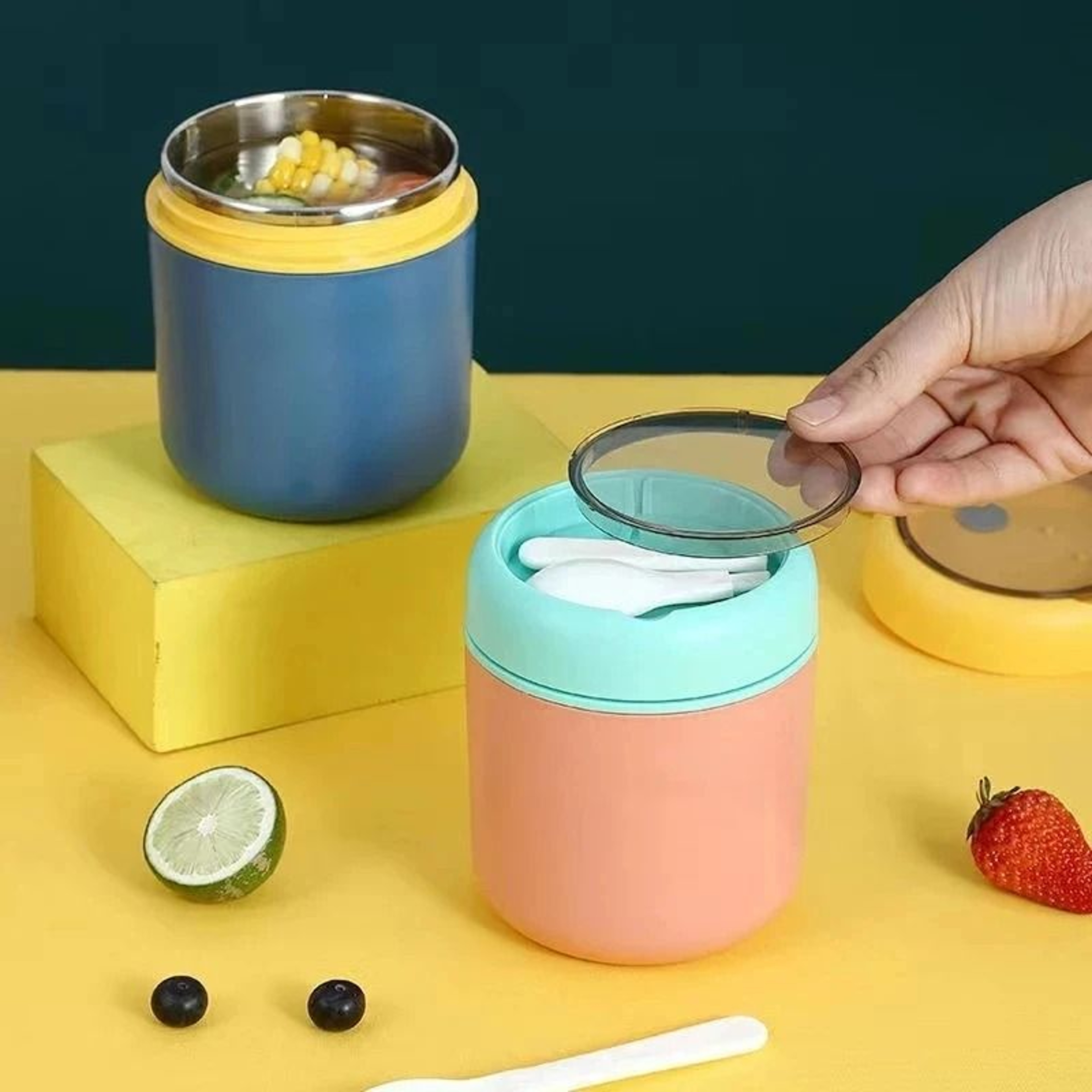 Insulated Food Thermal Jar Stainless Steel Lunch Container For Hot Or Cold Meals 2