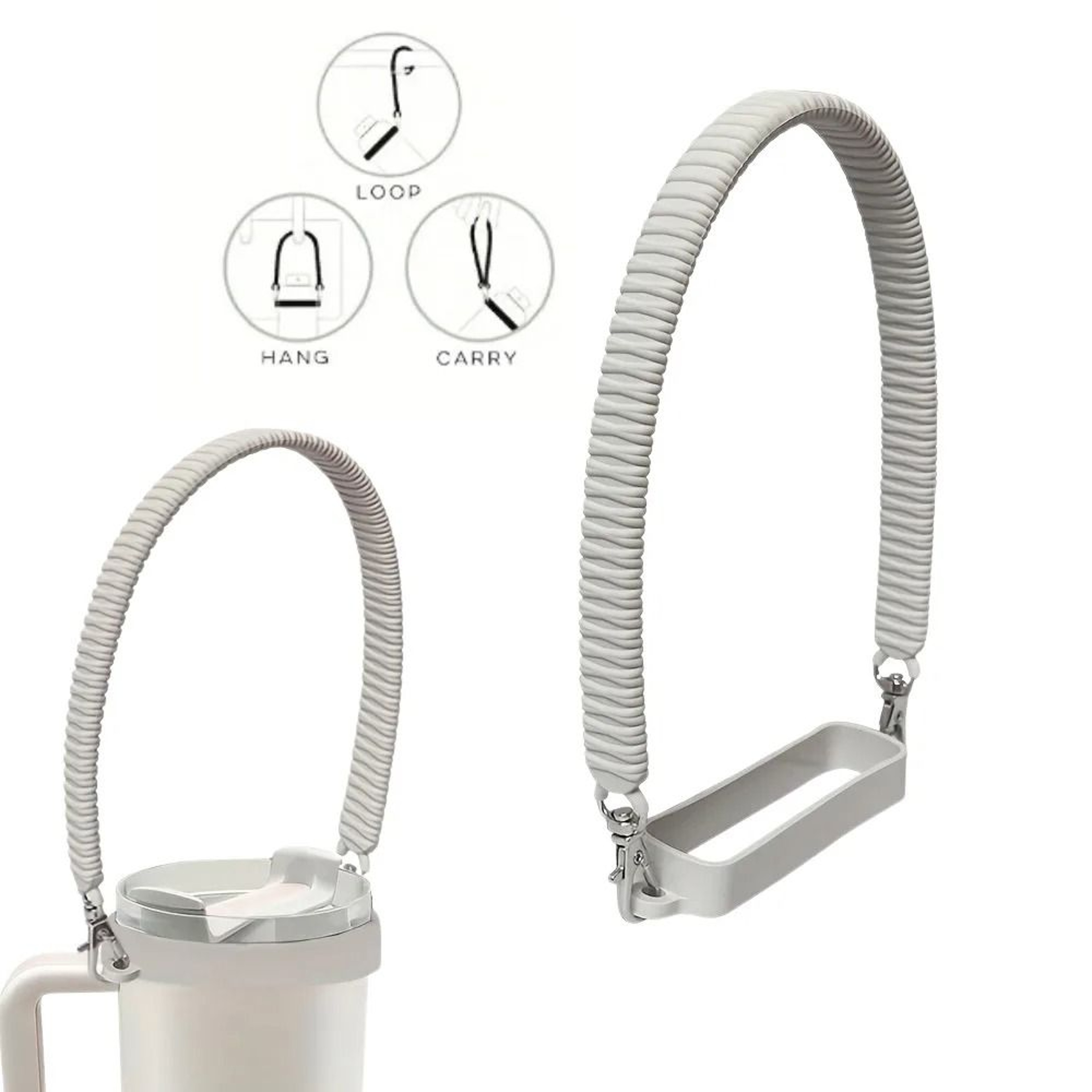 Silicone Water Bottle Handle Sling Carrier For 840oz Bottles 4
