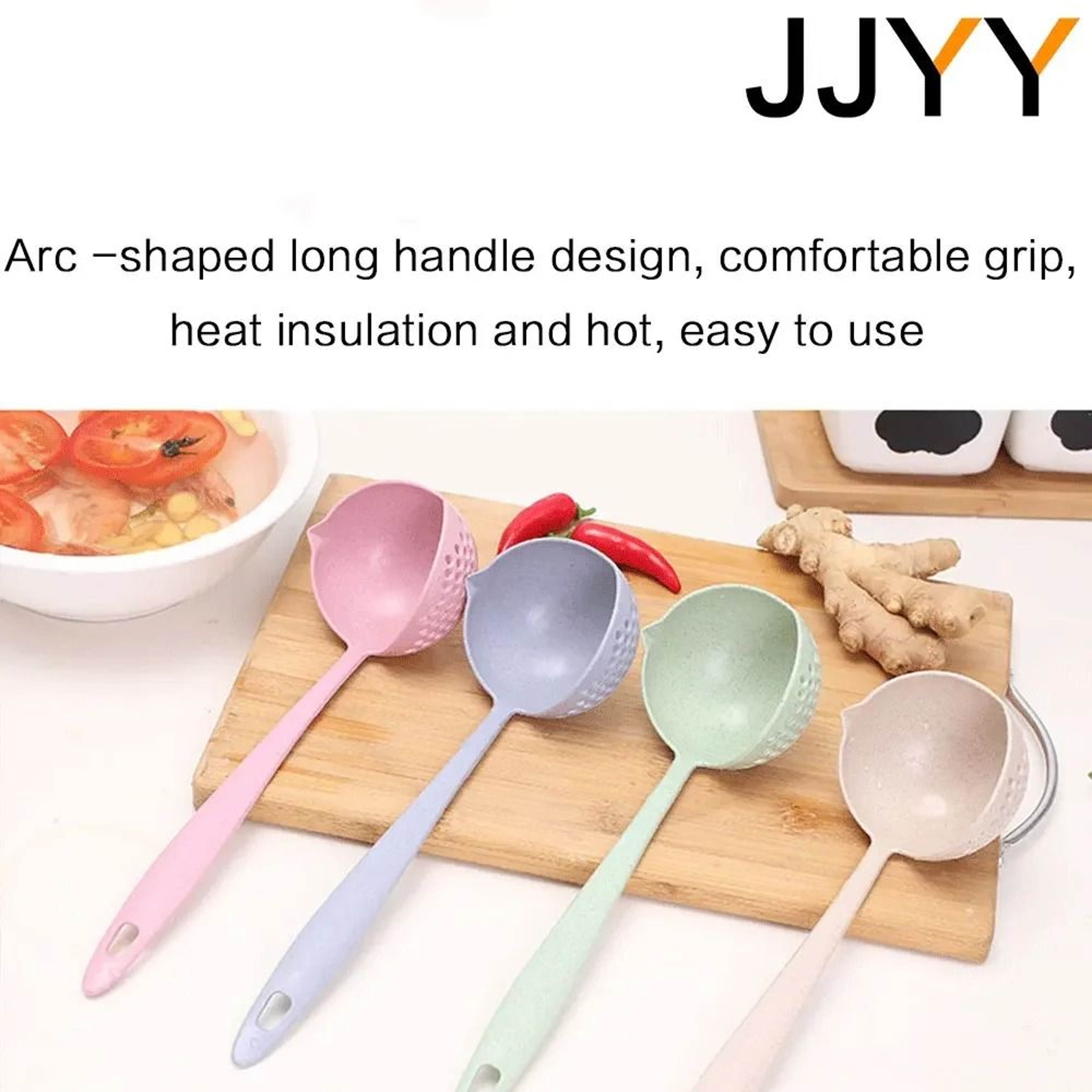 2in1 Long Handle Kitchen Spoon And Strainer For Soup And Hot Pot 3