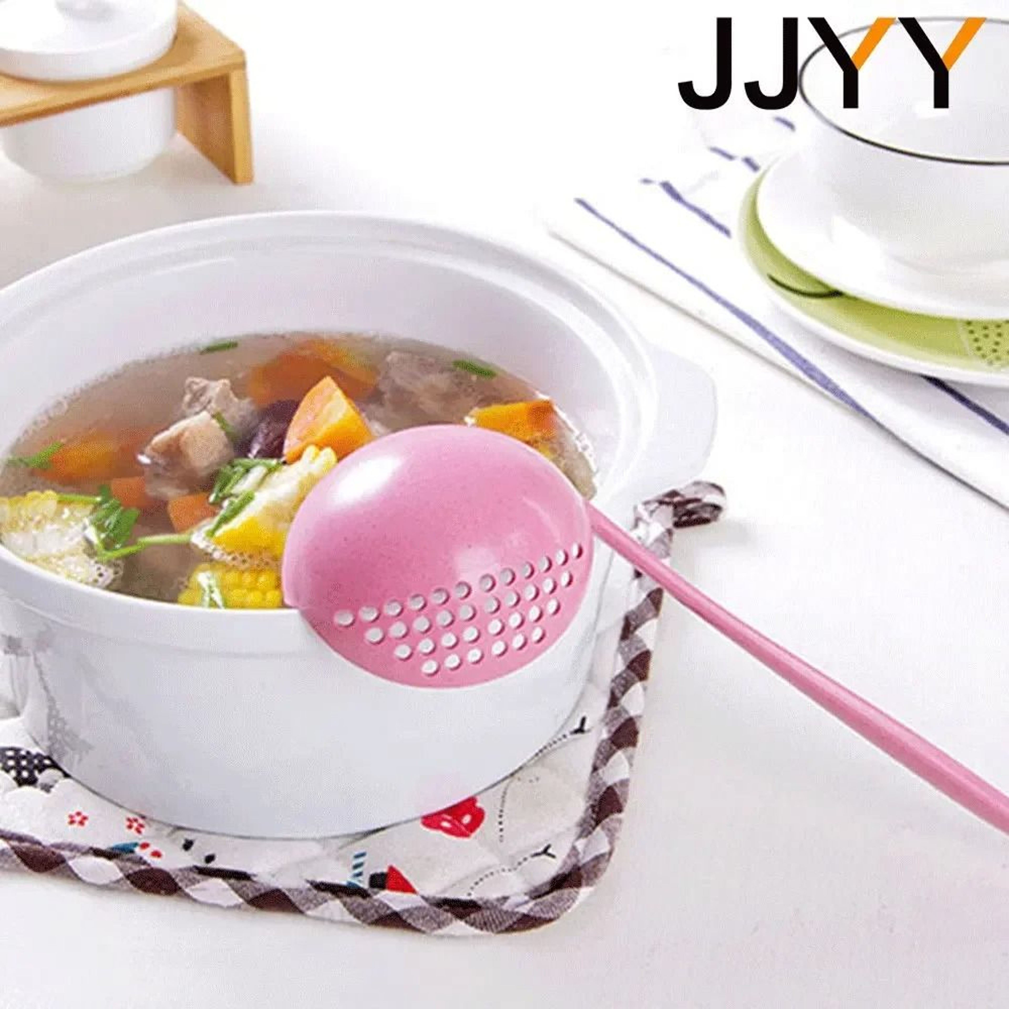 2in1 Long Handle Kitchen Spoon And Strainer For Soup And Hot Pot 4