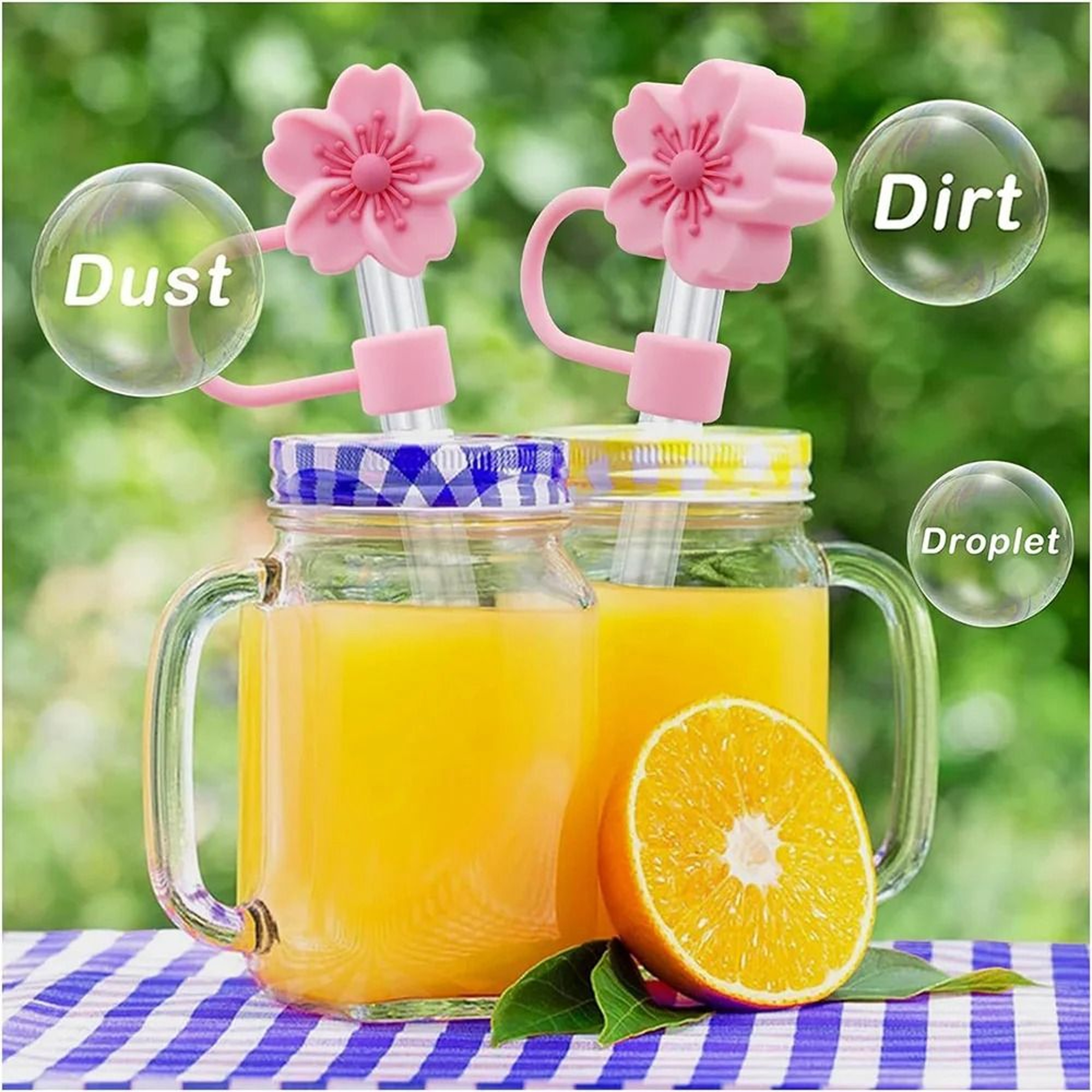 Flower Design Silicone Straw Covers For Stanley Cups 30 Oz And 40 Oz 4
