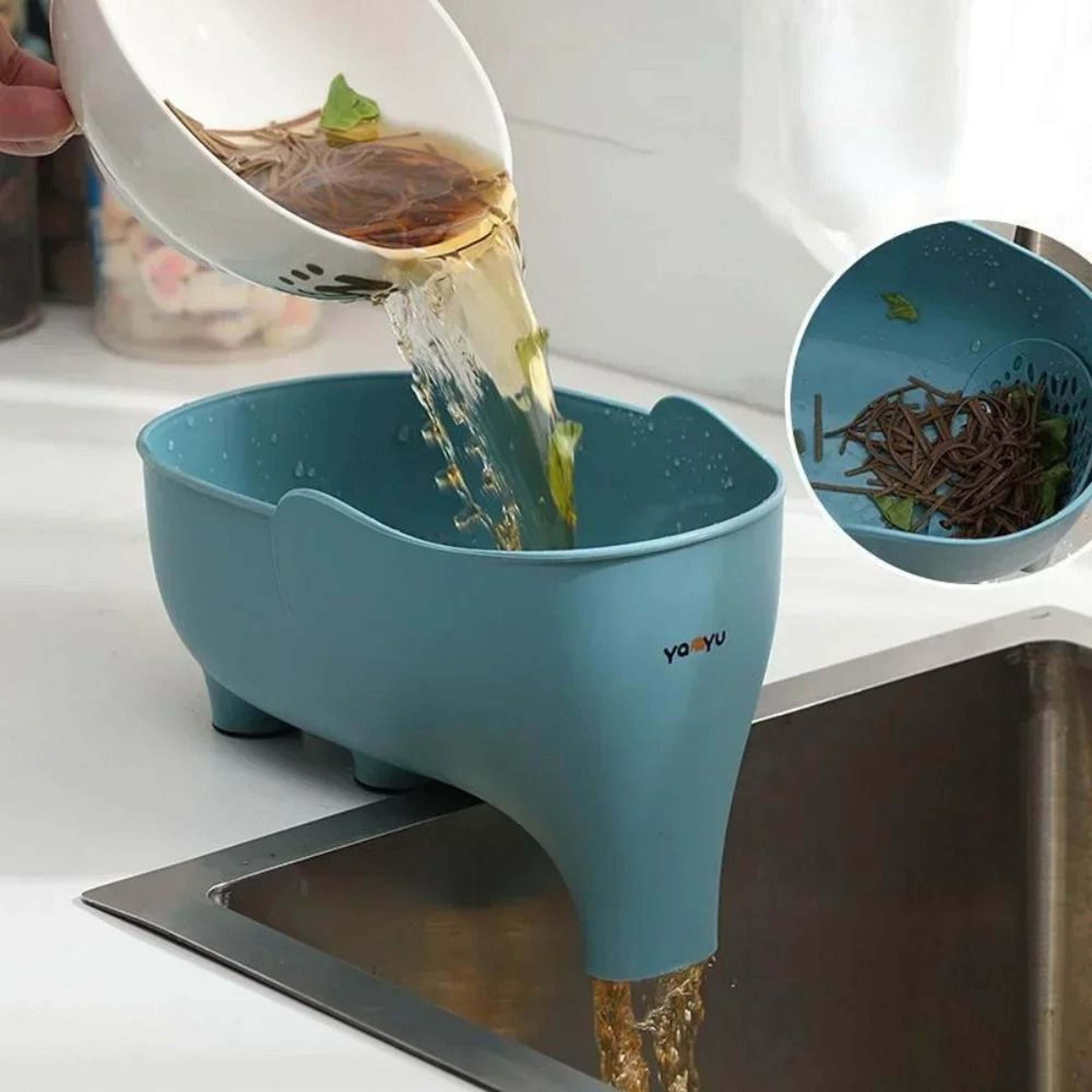 Elephant Shaped Sink Strainer And Leftover Drain Basket 0