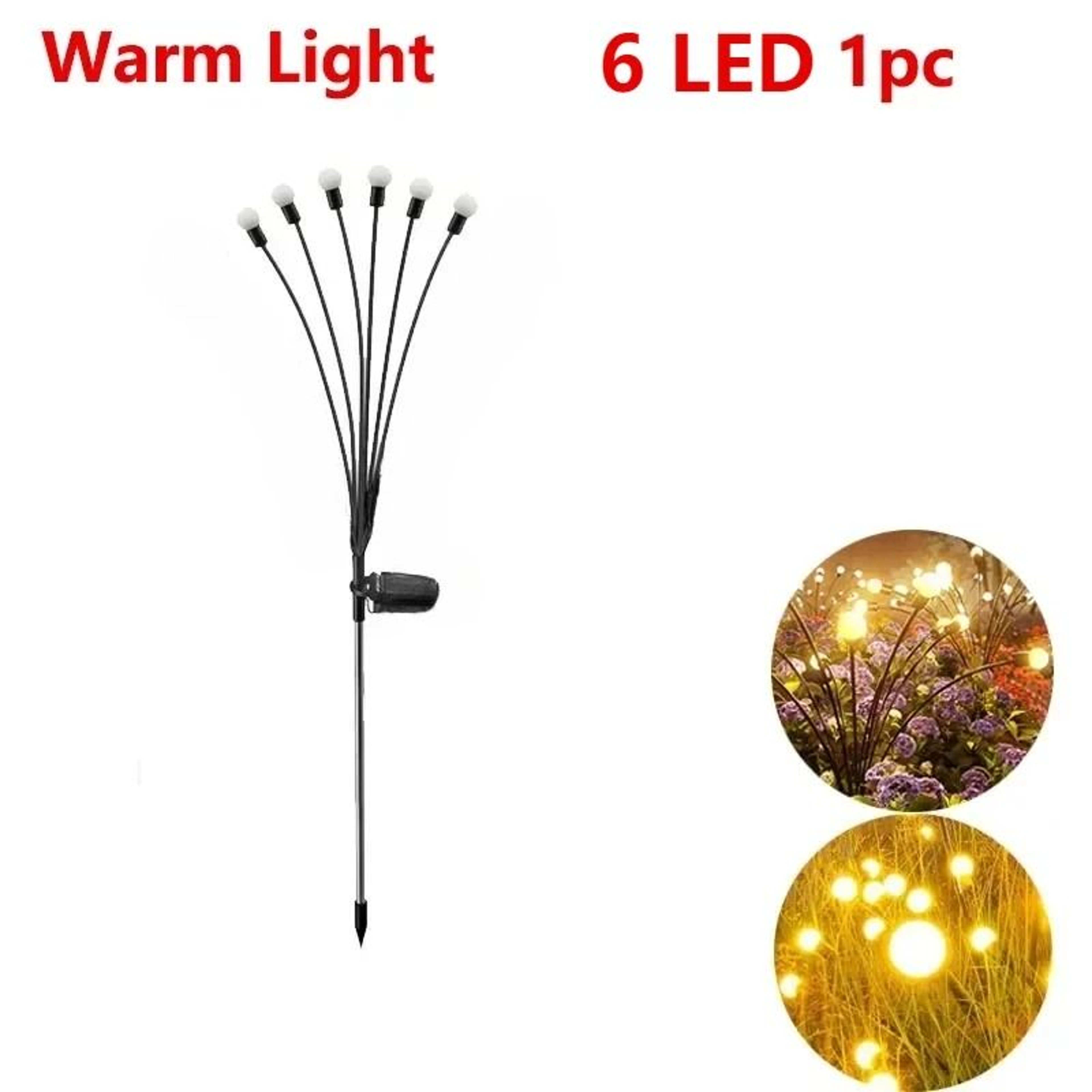 Solar Garden Firework Light Outdoor Waterproof Lawn Lamp 6