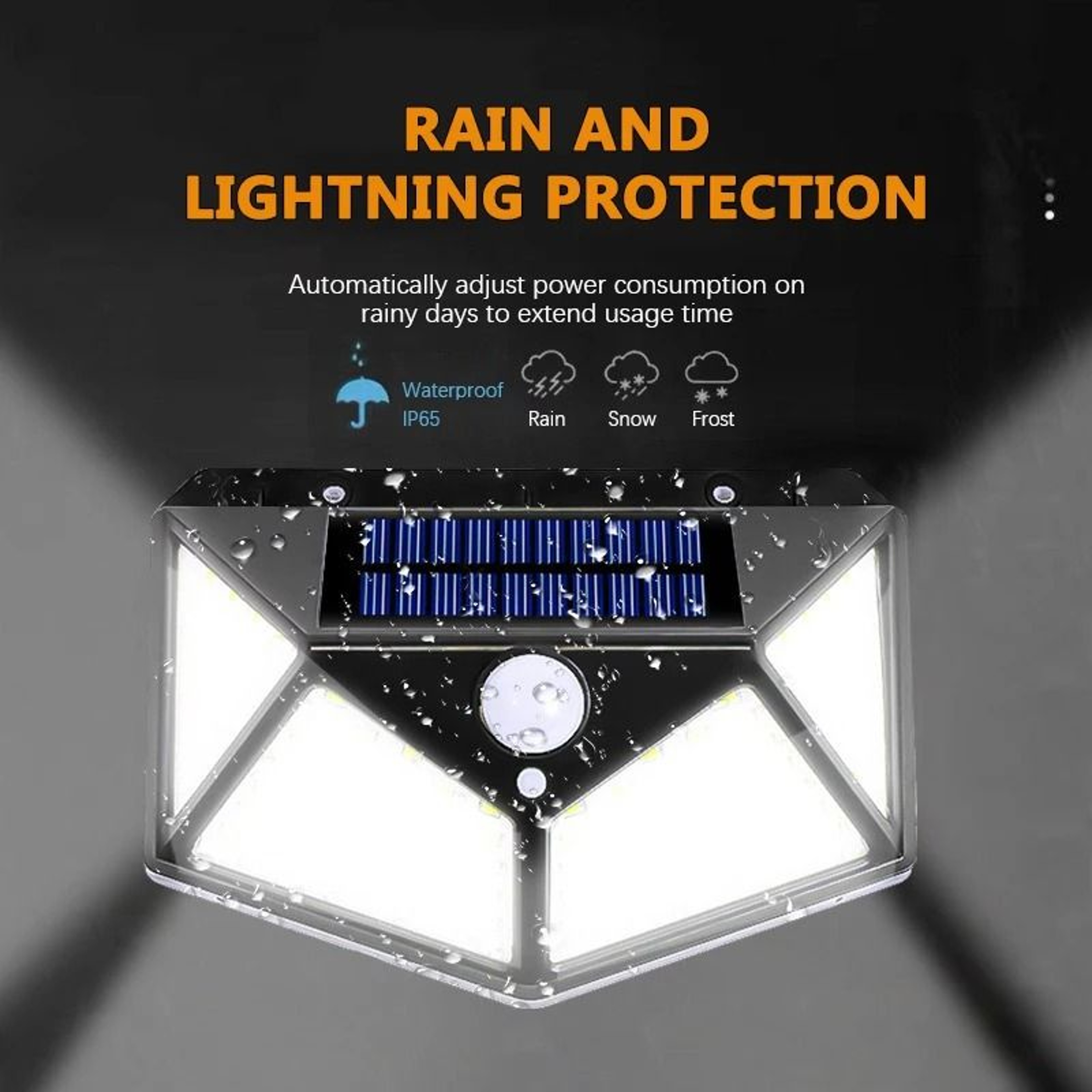 Solar Wall Light Outdoor Motion Sensor 100 LED 1