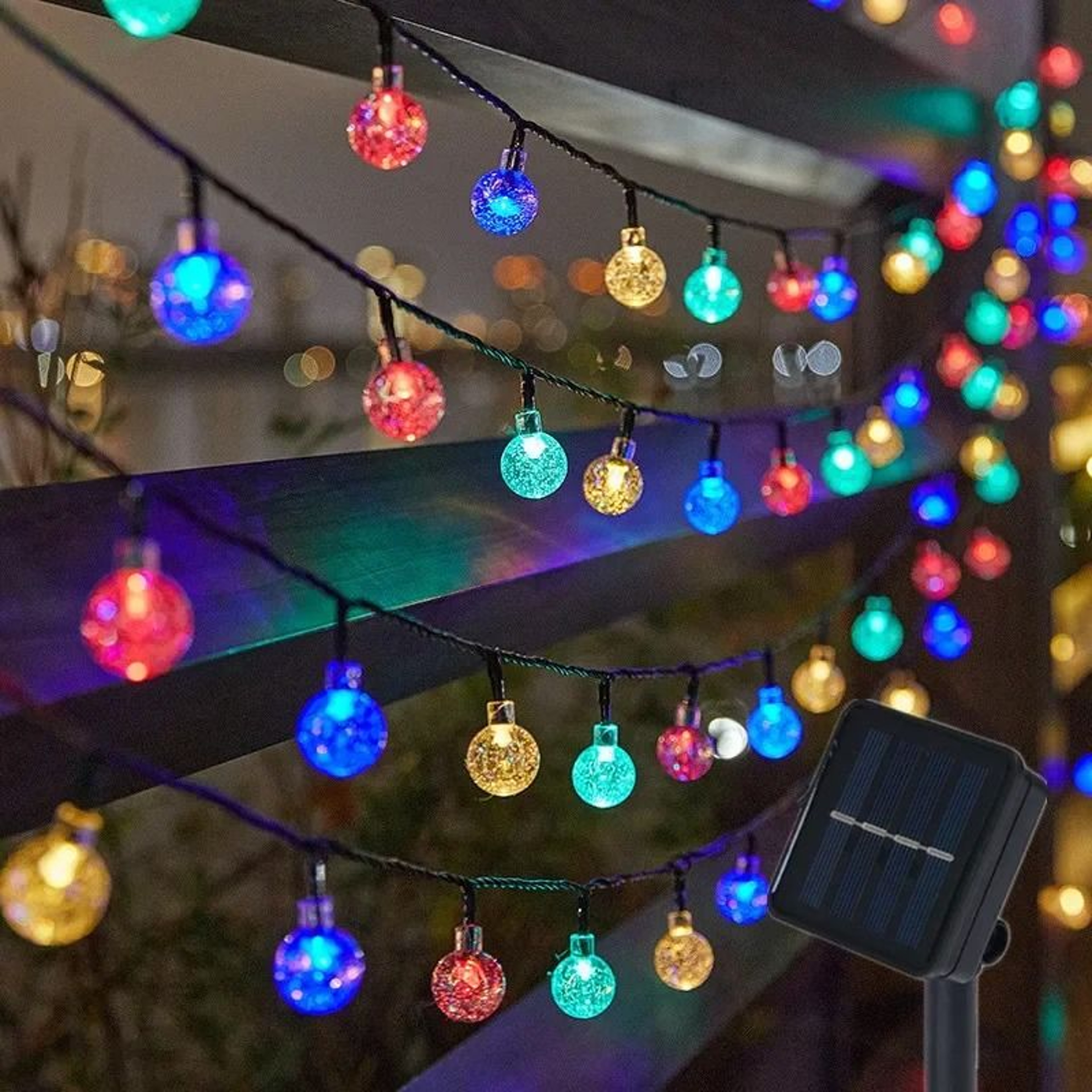 Solar Crystal Globe LED String Lights 2