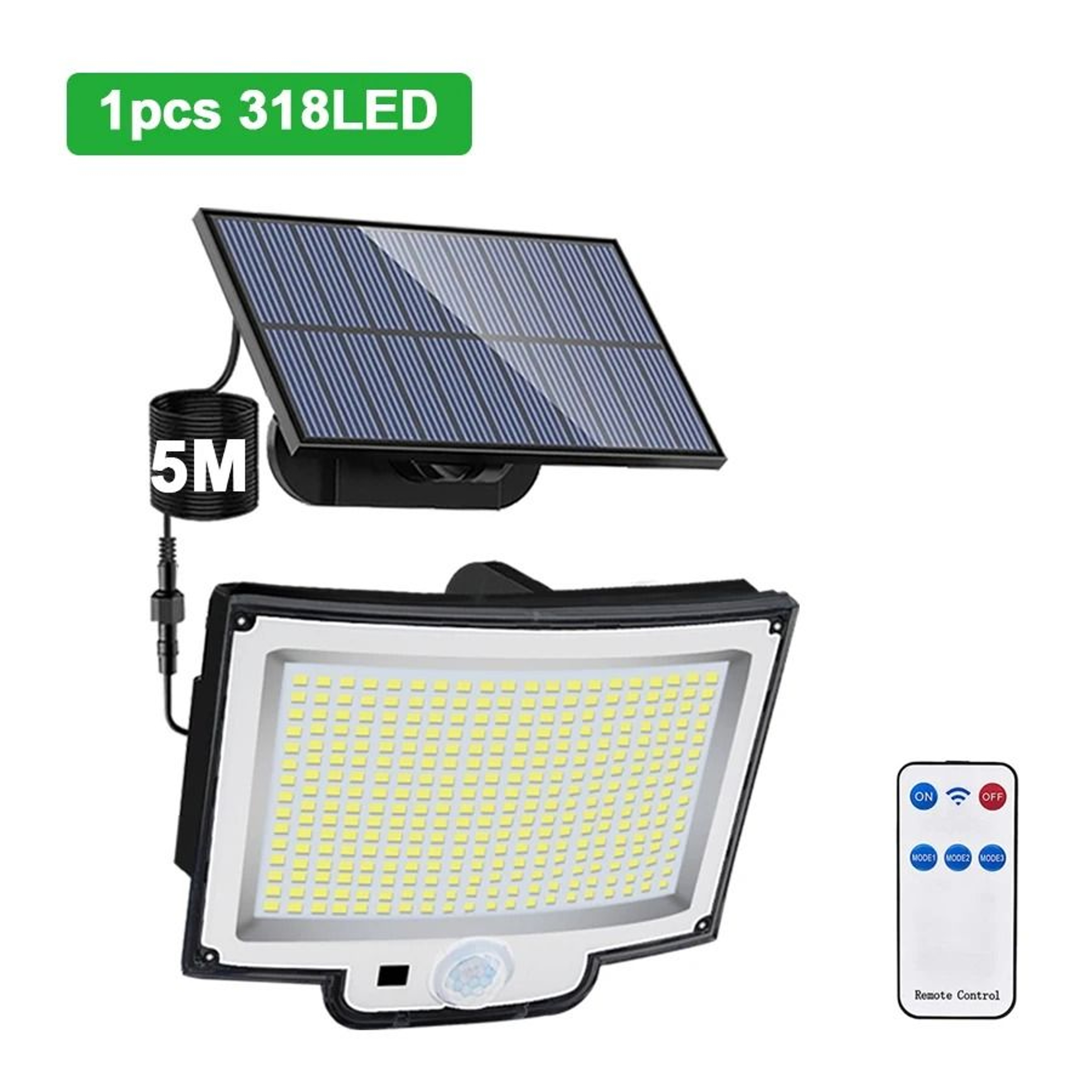 Solar Motion Sensor Wall Light 328348 LED Outdoor Waterproof 9