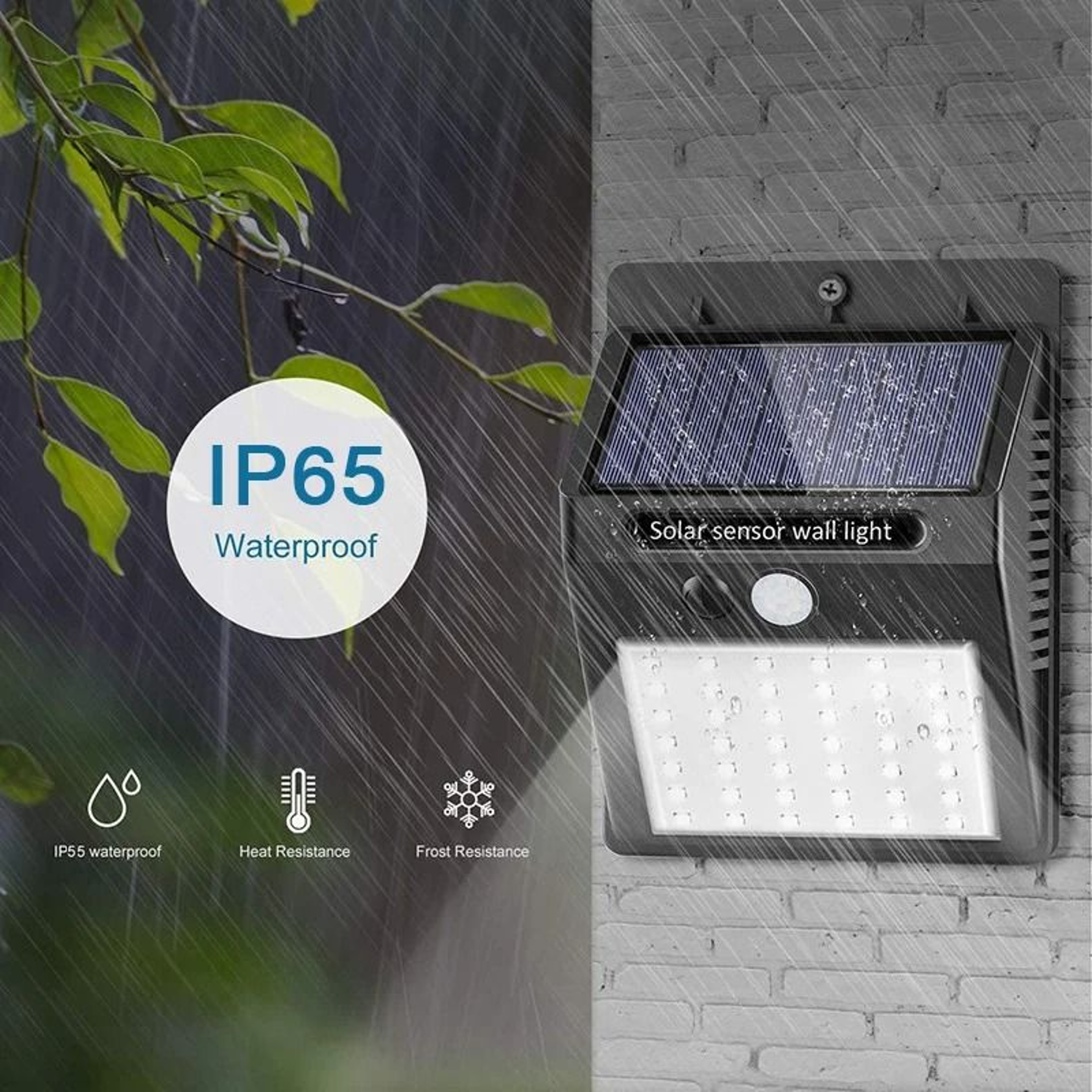 Solar Motion Sensor Wall Light  30 LED Outdoor Waterproof Lamp For Garden Fence And Pathway 2